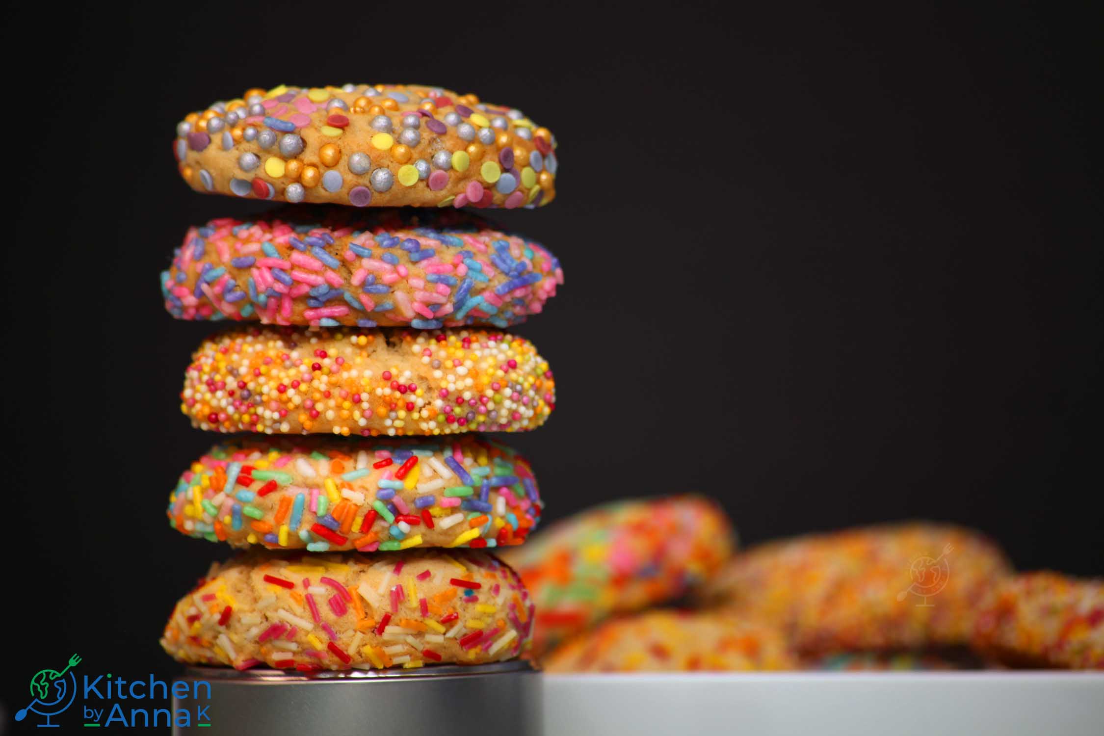 Vanilla sugar cookies with sprinkles