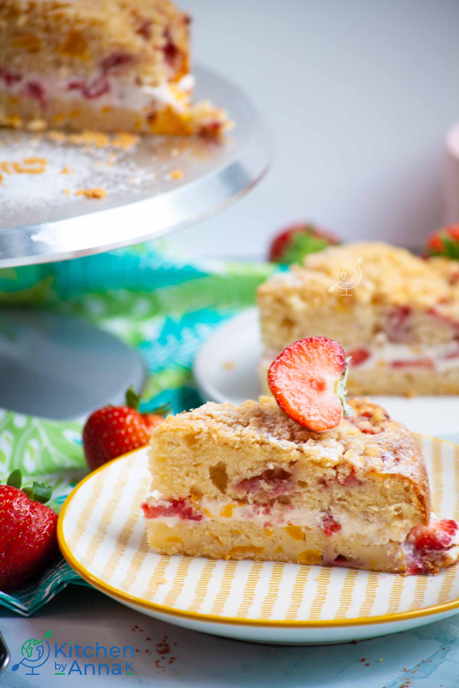 Strawberry Peach Fruit Cake! Layers... - Jovina's Creations | Facebook
