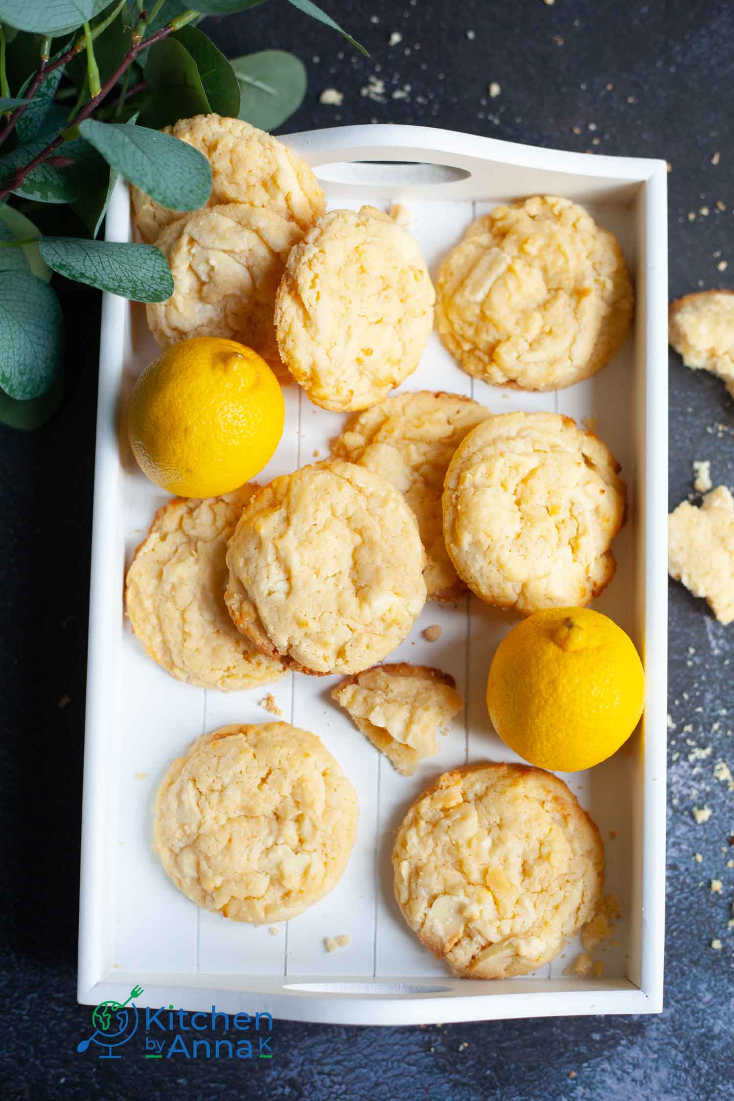 Chewy White Chocolate Lemon Cookies - A Kitchen Addiction