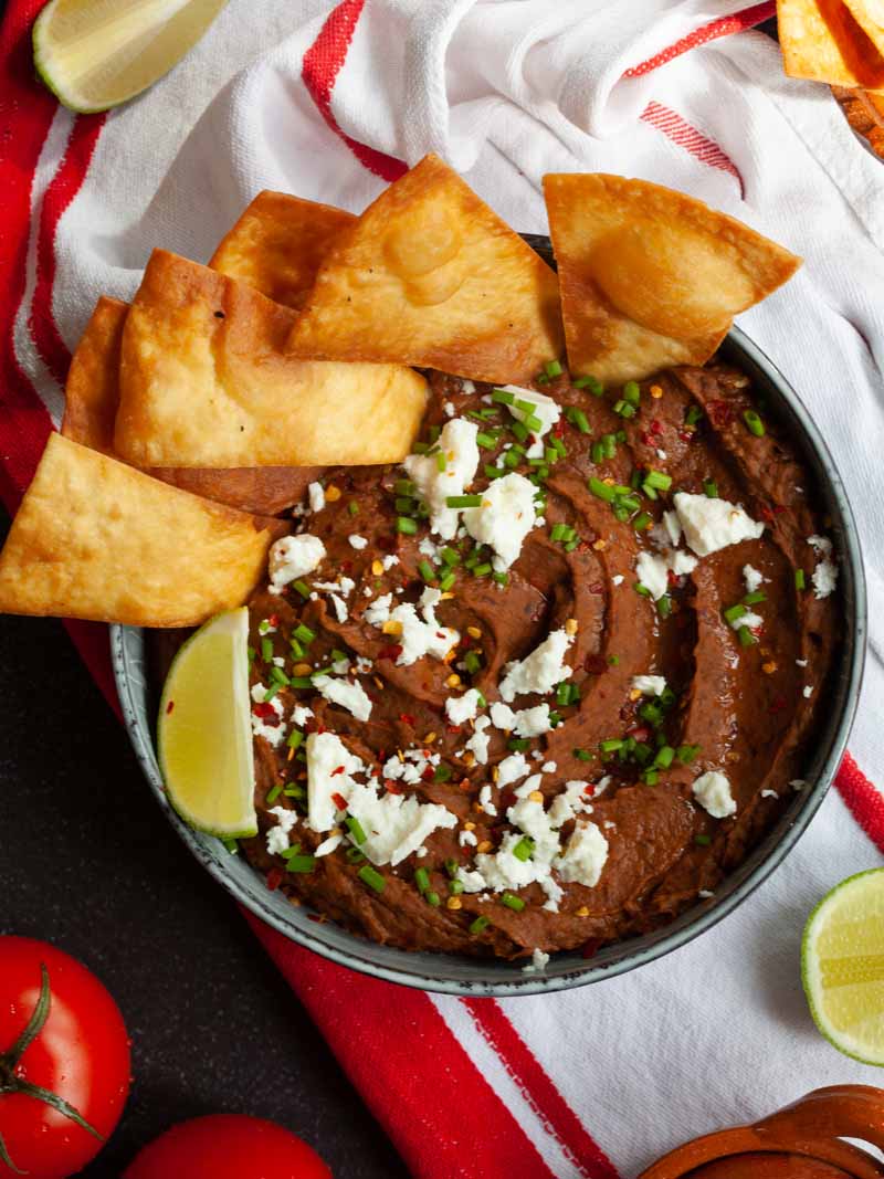 Mexican refried beans - frijoles negros
