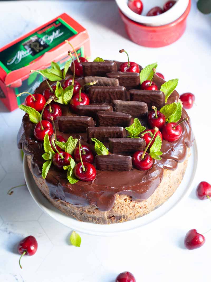 After Eight baked cheesecake