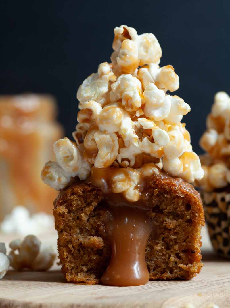 Carrot cupcakes with salted caramel
