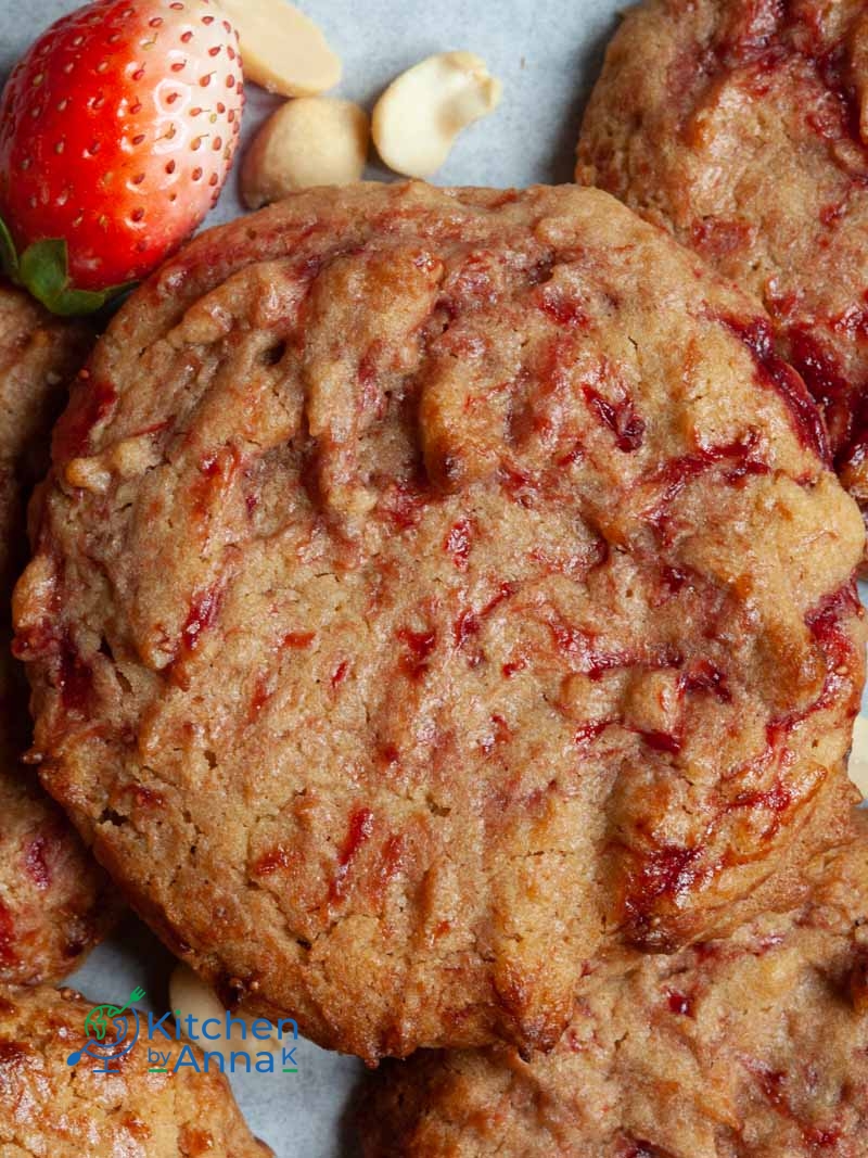 Peanut butter strawberry cookies