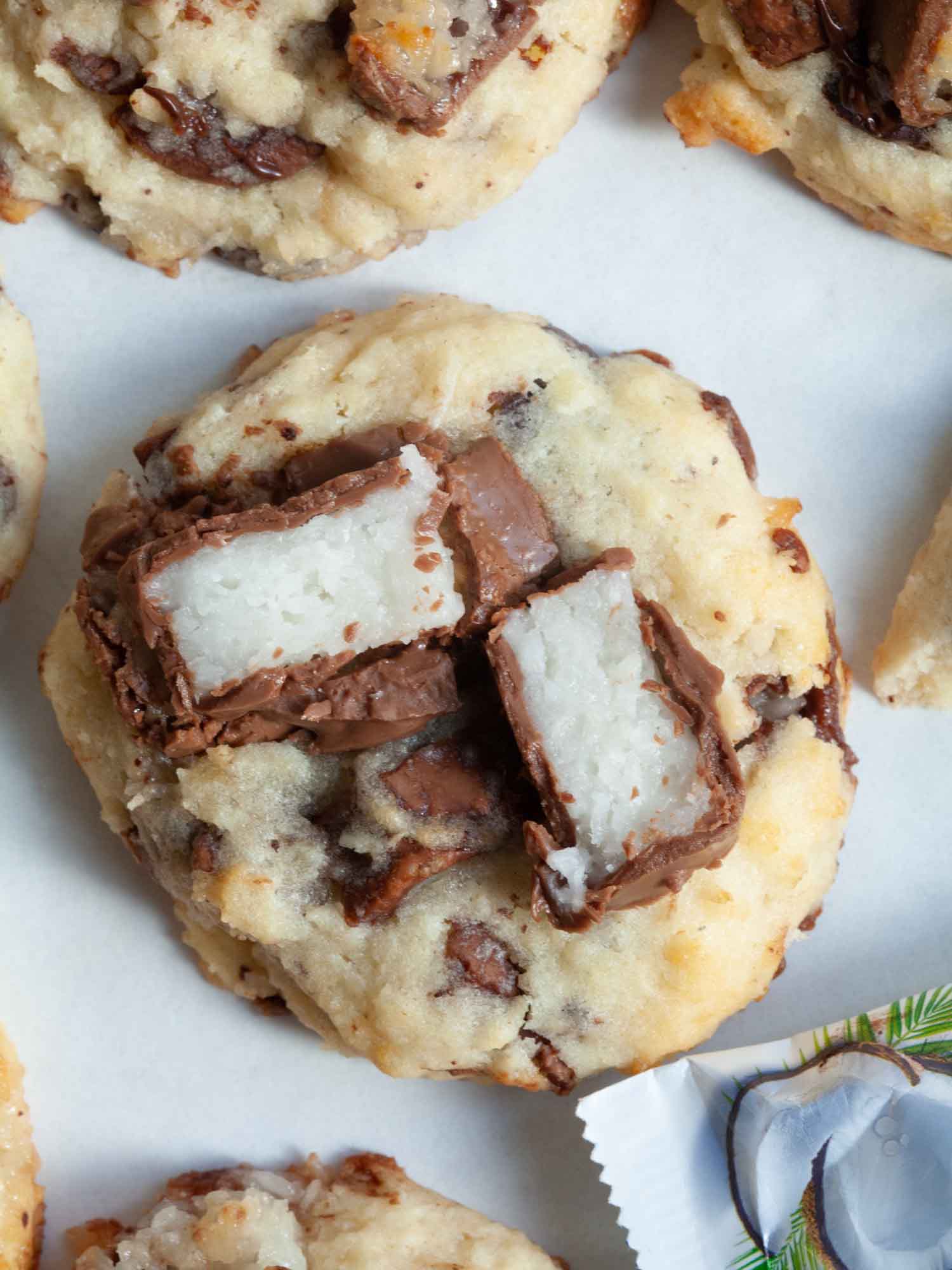 Bounty cookies-coconut and chocolate cookies