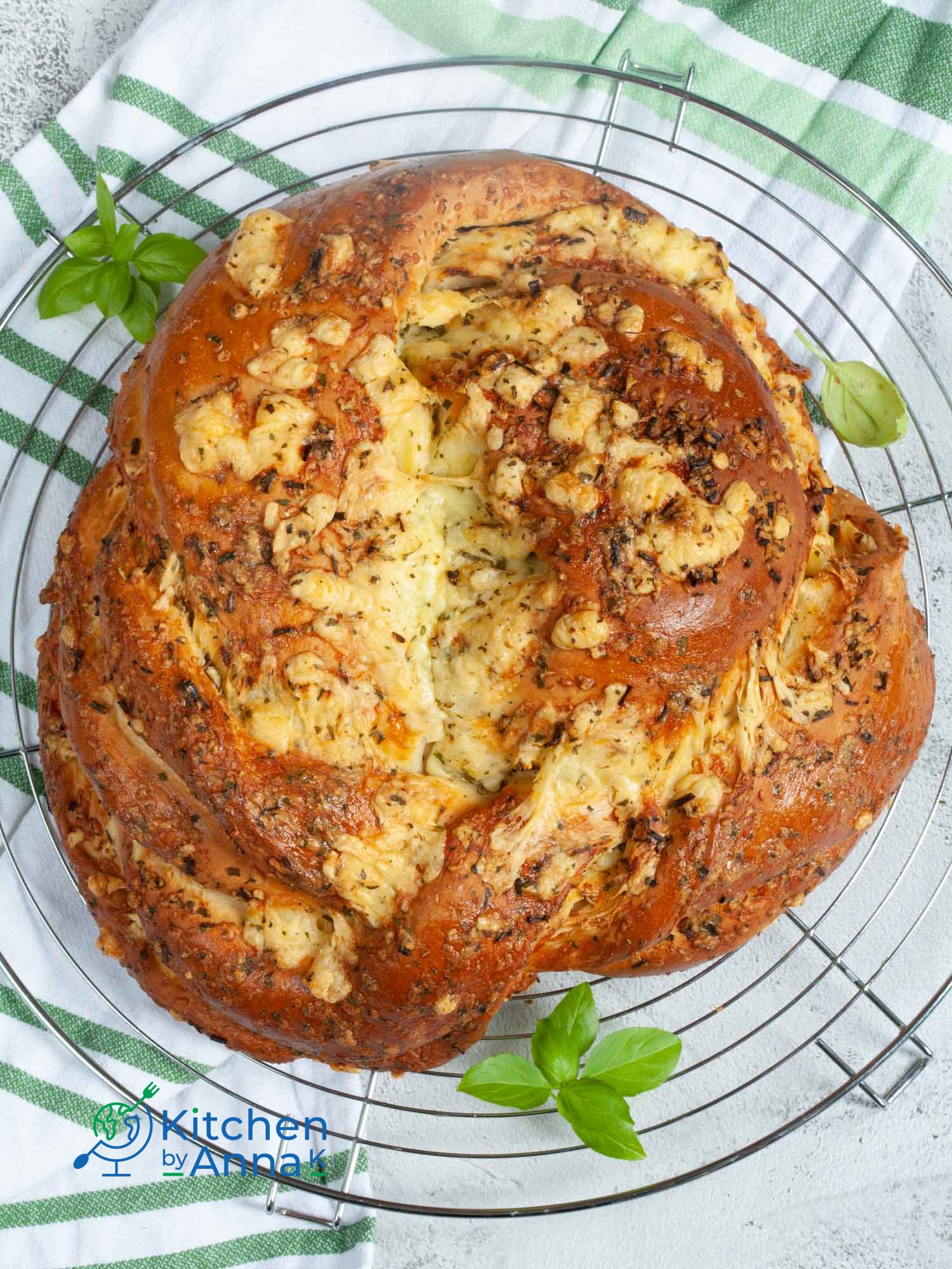 Cheese and herbs brioche bread