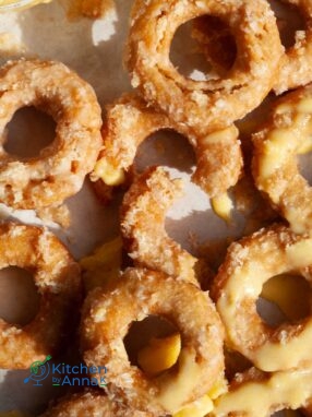 Boozy pina colada doughnuts