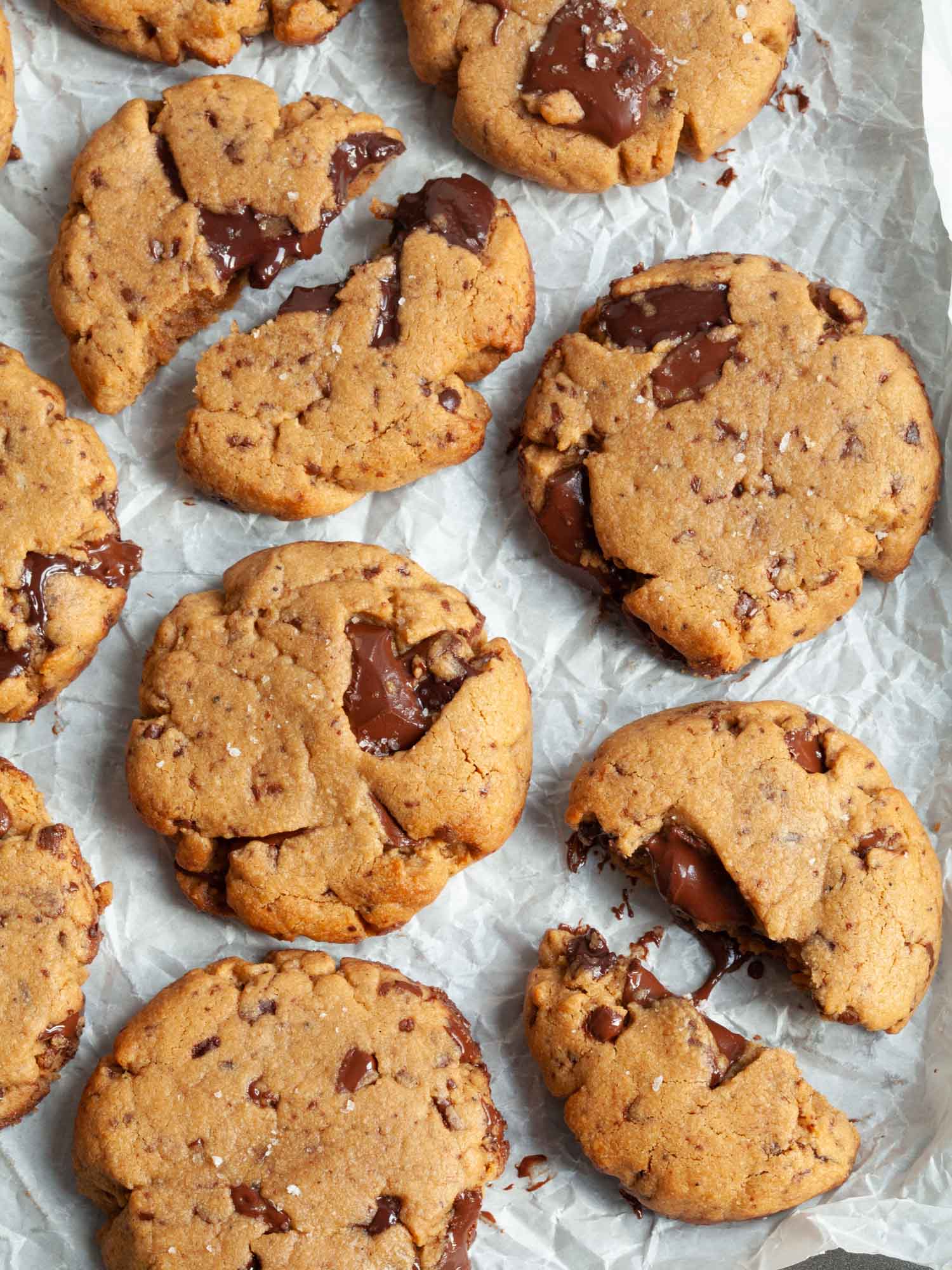 Brown butter chocolate chunks peanut butter cookies