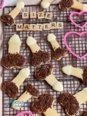 Cut out penis cookies