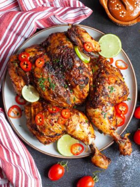 Mexican roasted spatchcock chicken