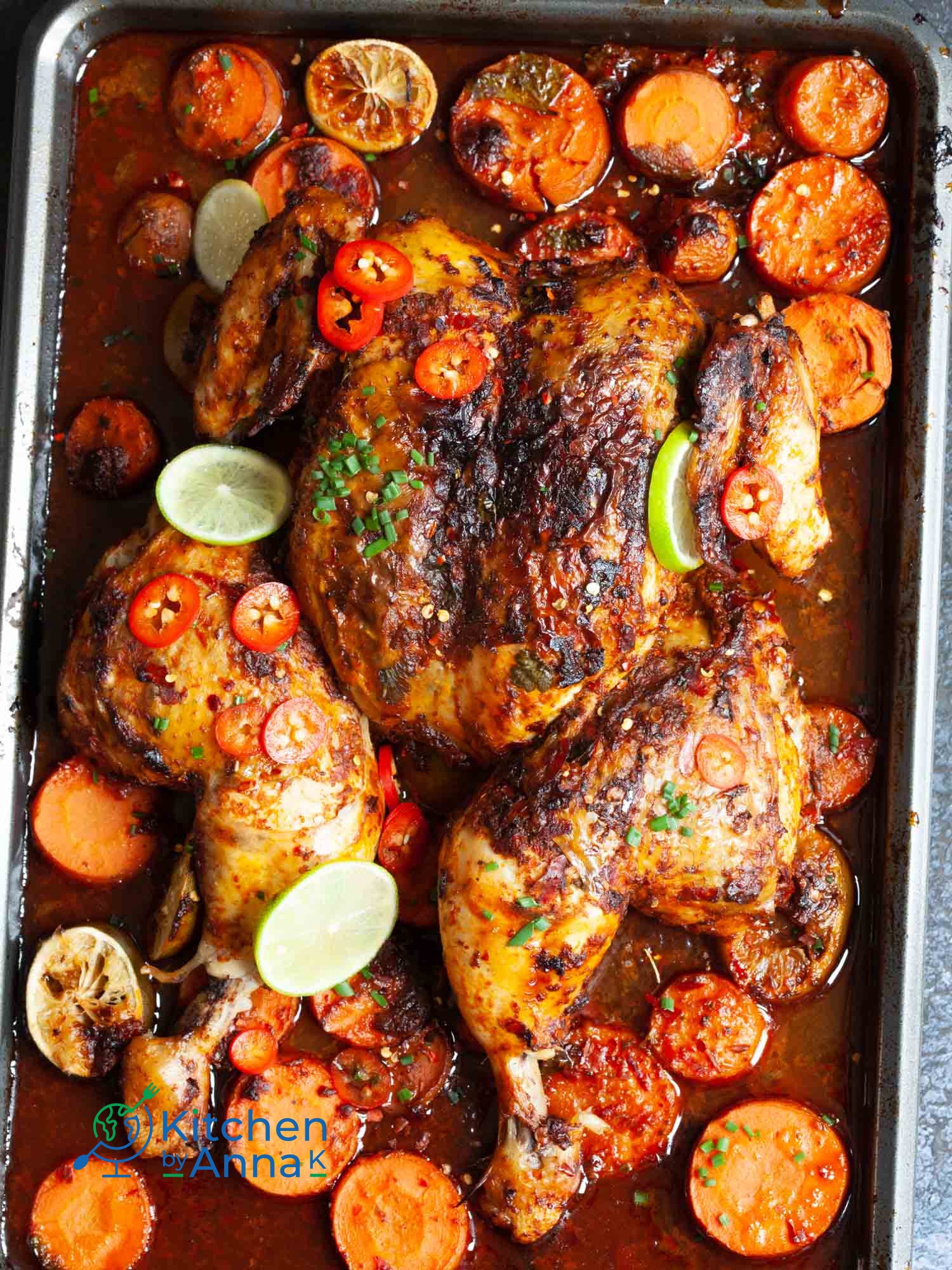 Mexican roasted spatchcock chicken