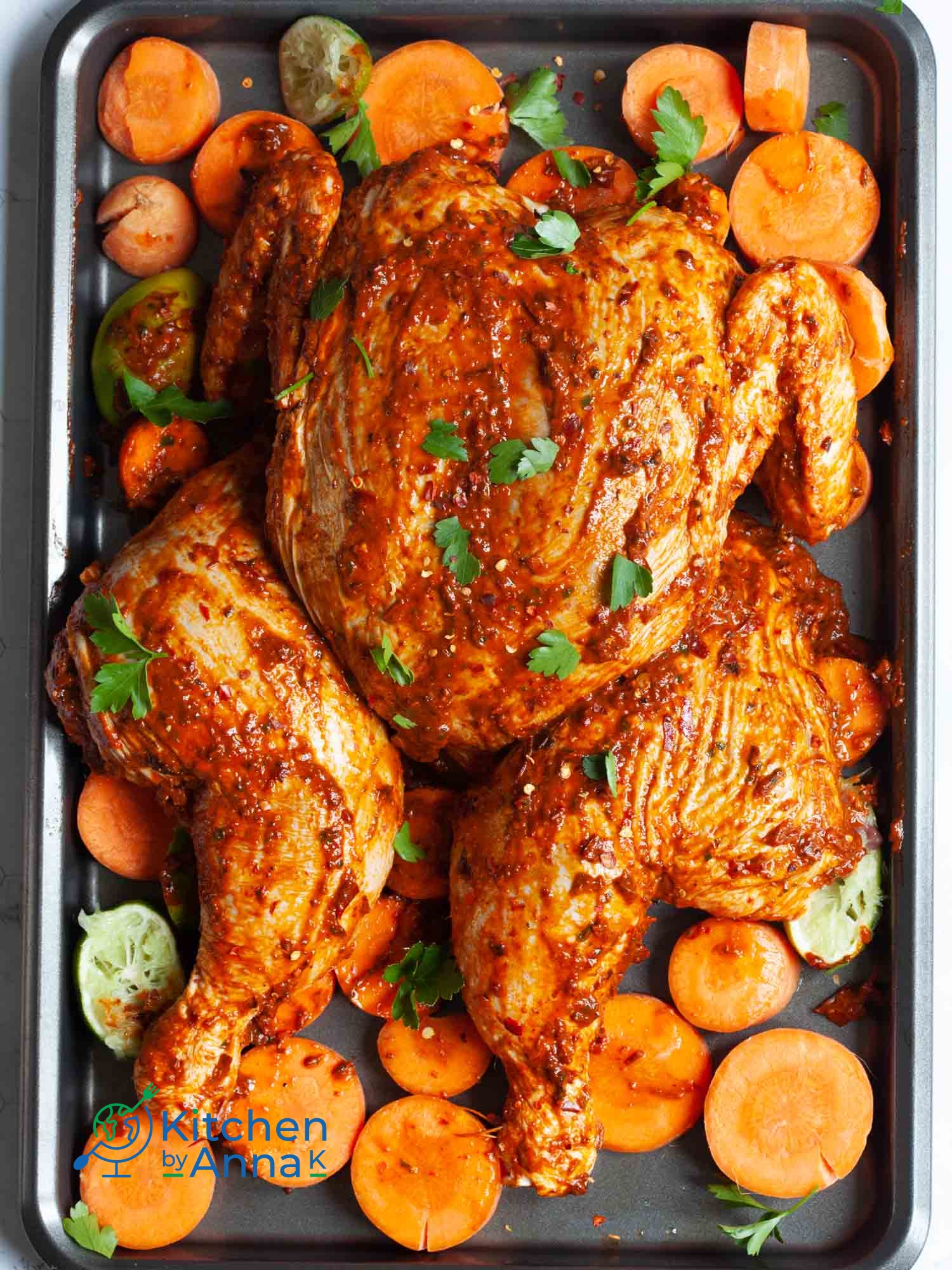 Mexican roasted spatchcock chicken