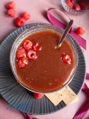 Raspberry caramel sauce