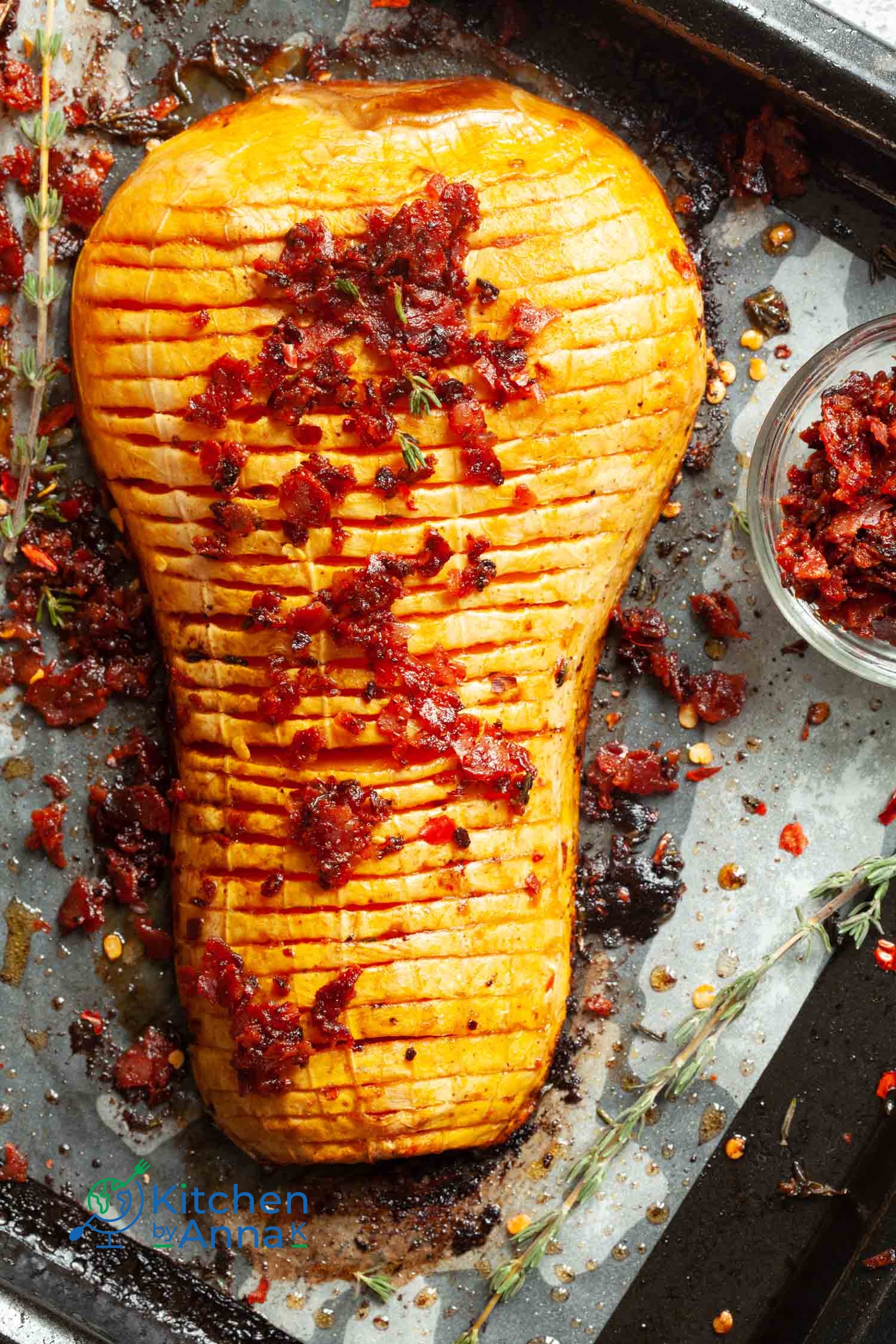 hasselback-butternut-squash-with-chorizo