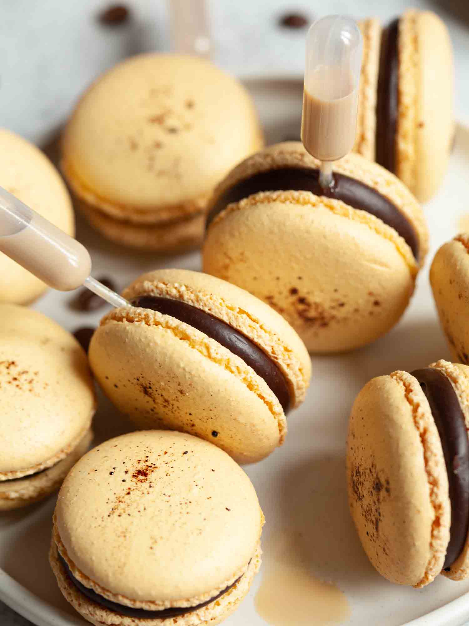 Irish cream coffee macarons