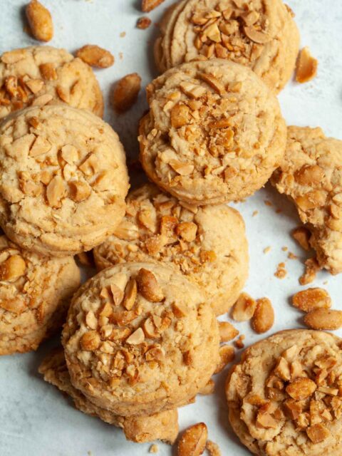 Thick and chewy peanut butter cookies