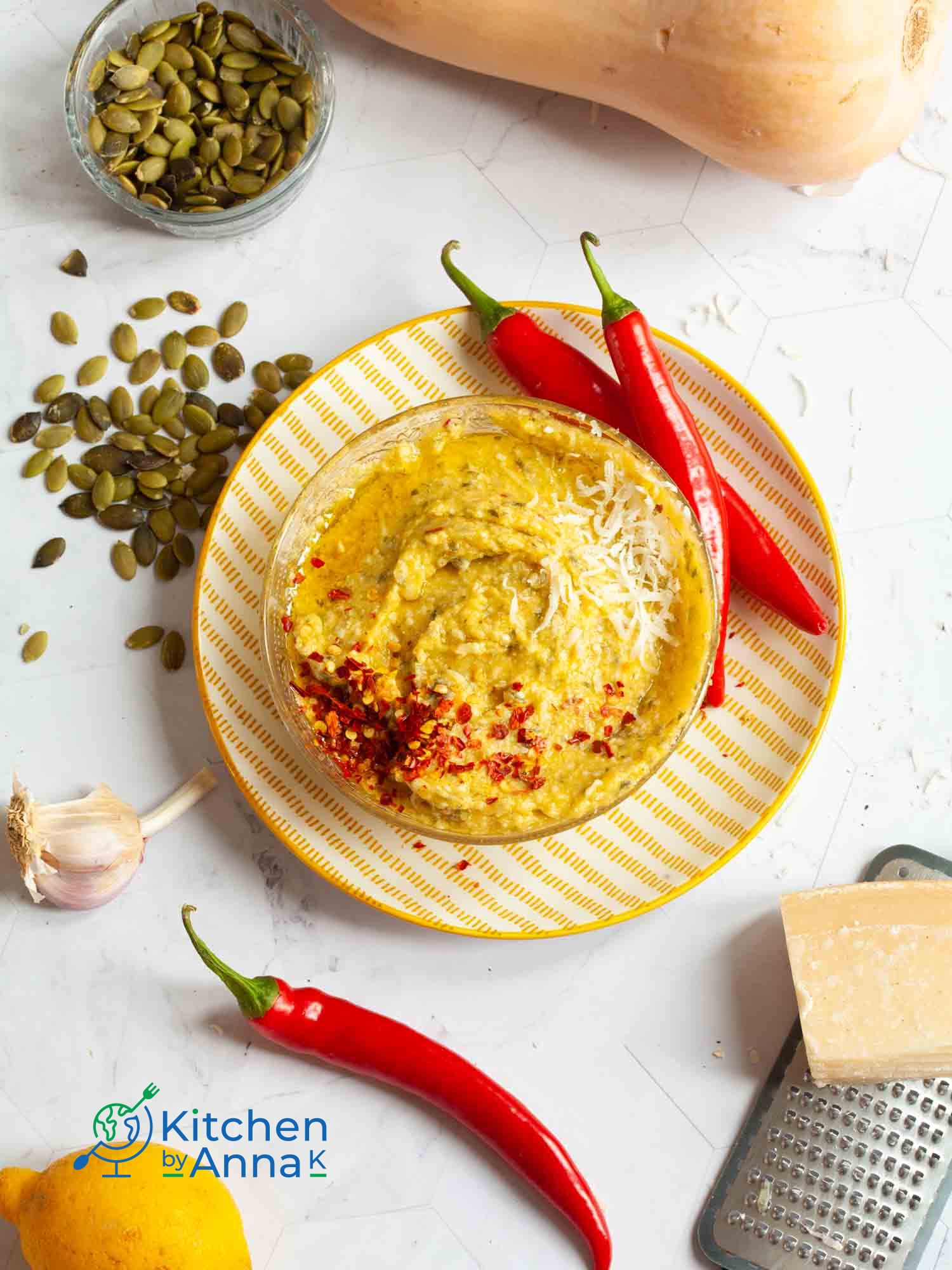 Homemade pumpkin pesto sauce