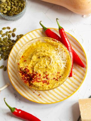 Homemade pumpkin pesto sauce