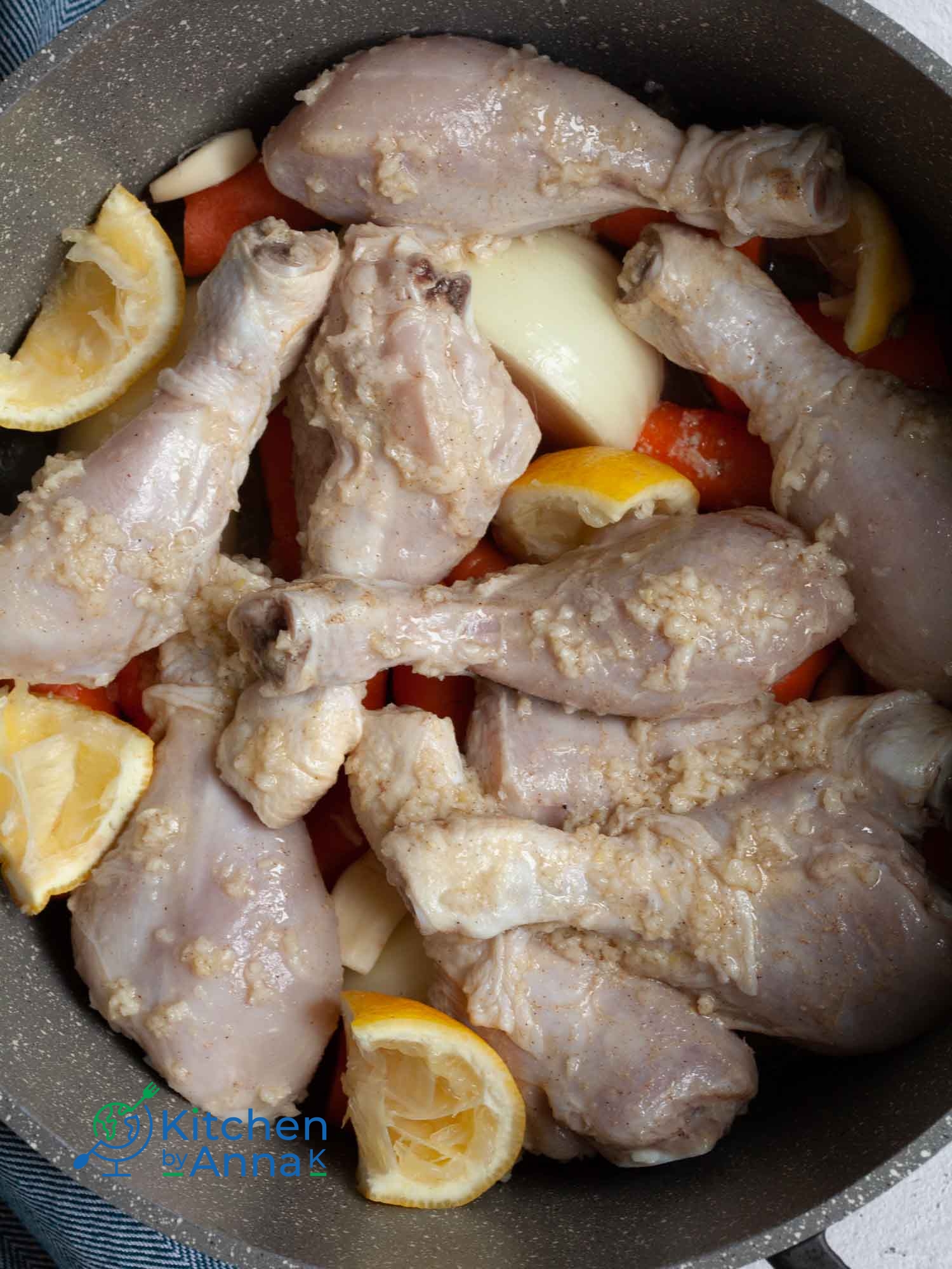 Lemon and garlic baked chicken drumsticks