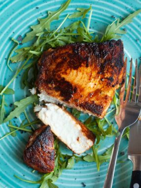 Tandoori masala swordfish steak