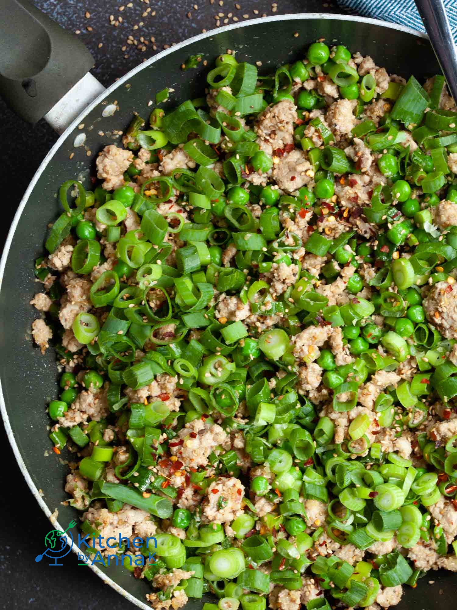 Miso green onions pork