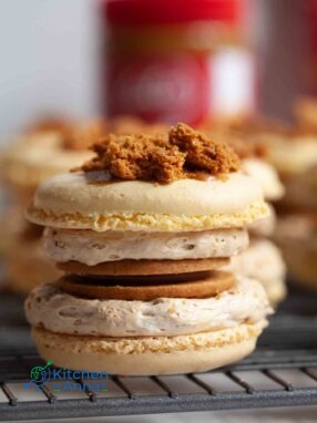 Biscoff marshmallow fluff macarons