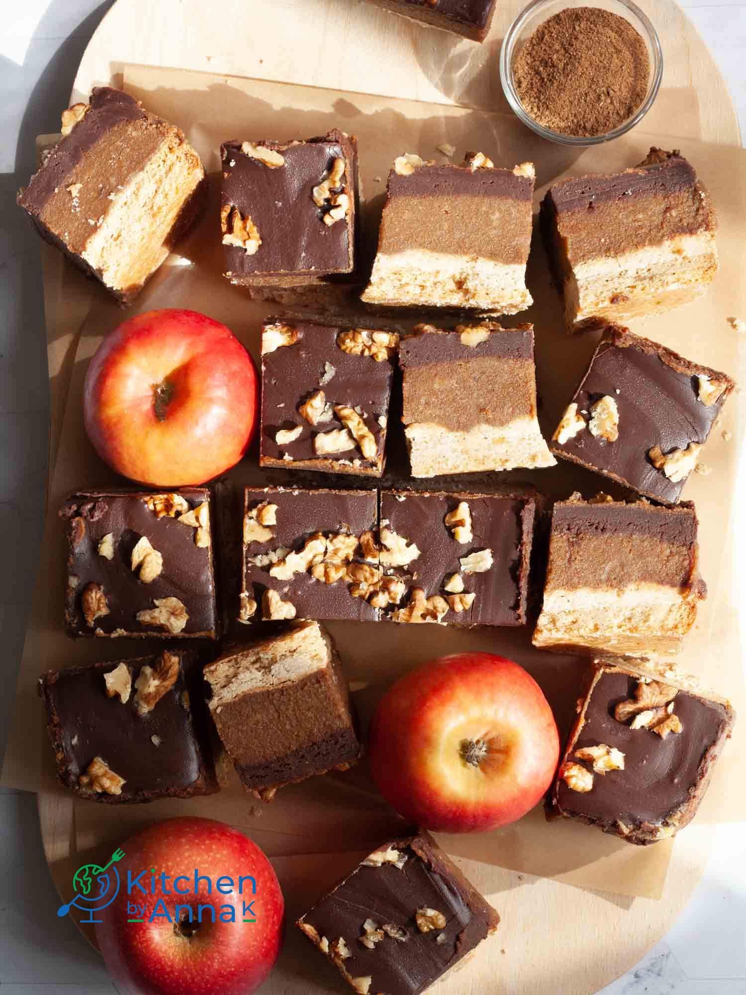 Apple pie millionaire's caramel shortbread