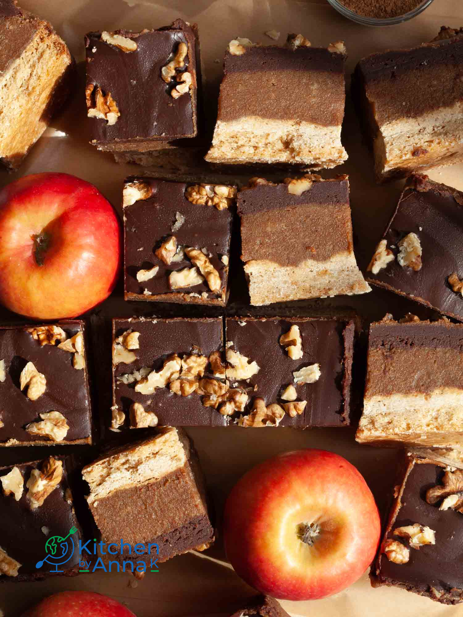 Apple pie millionaire's caramel shortbread