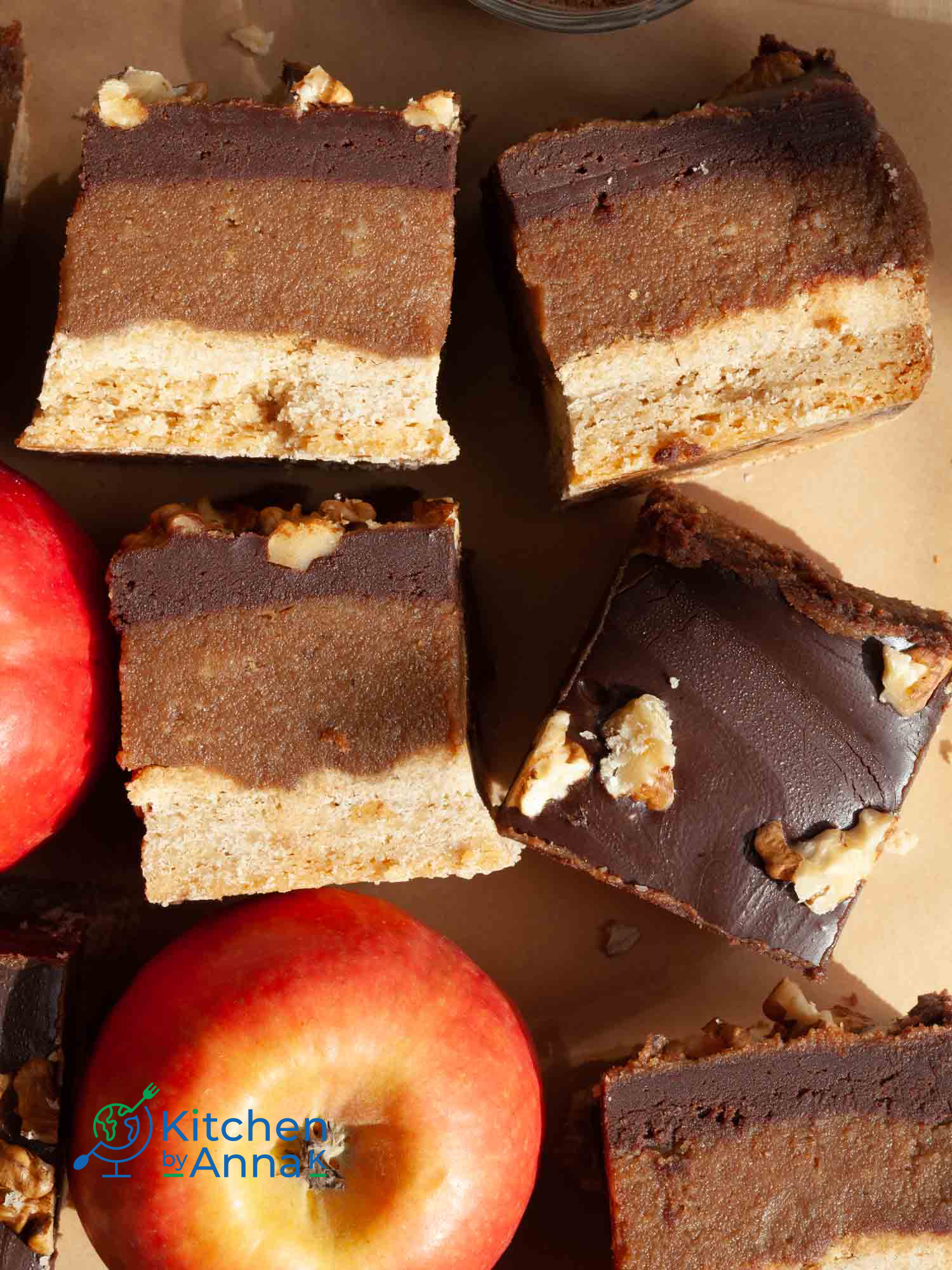 Apple pie millionaire's caramel shortbread