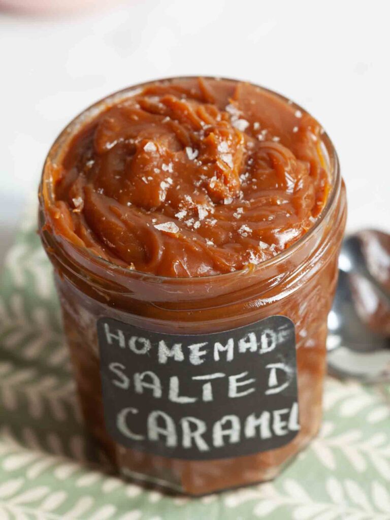 Homemade salted caramel sauce