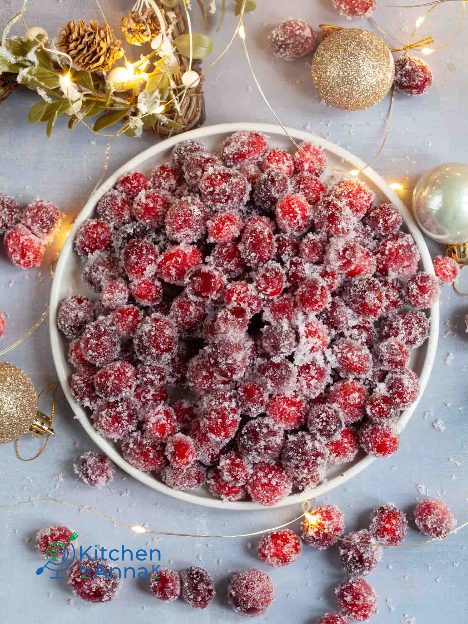 Whisky infused candied cranberries