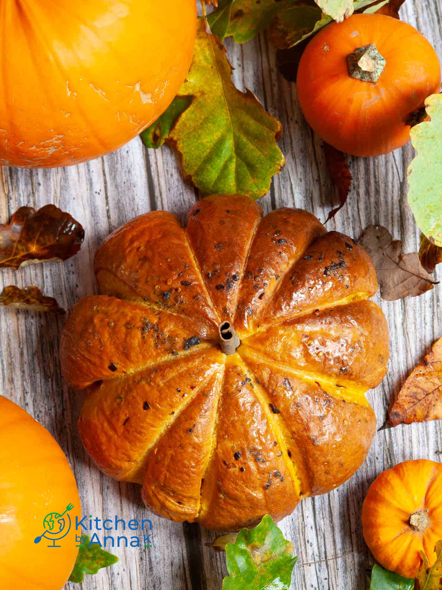 Pumpkin and chili soft pretzel bread