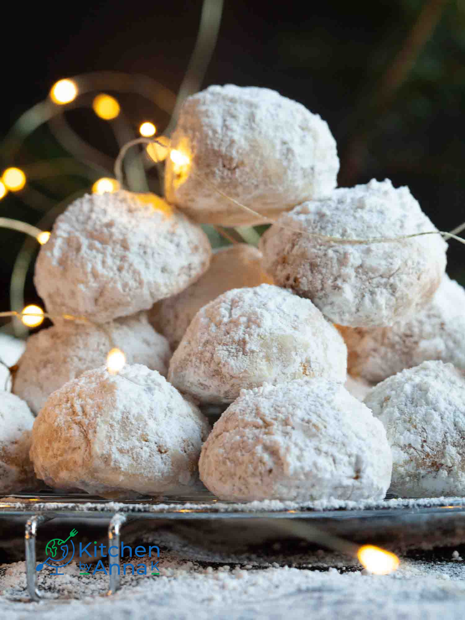 Walnut snowball cookies