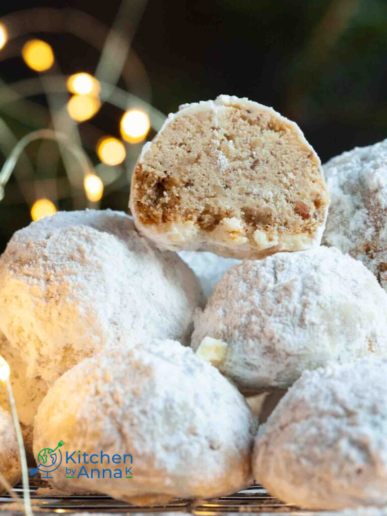 Walnut snowball cookies