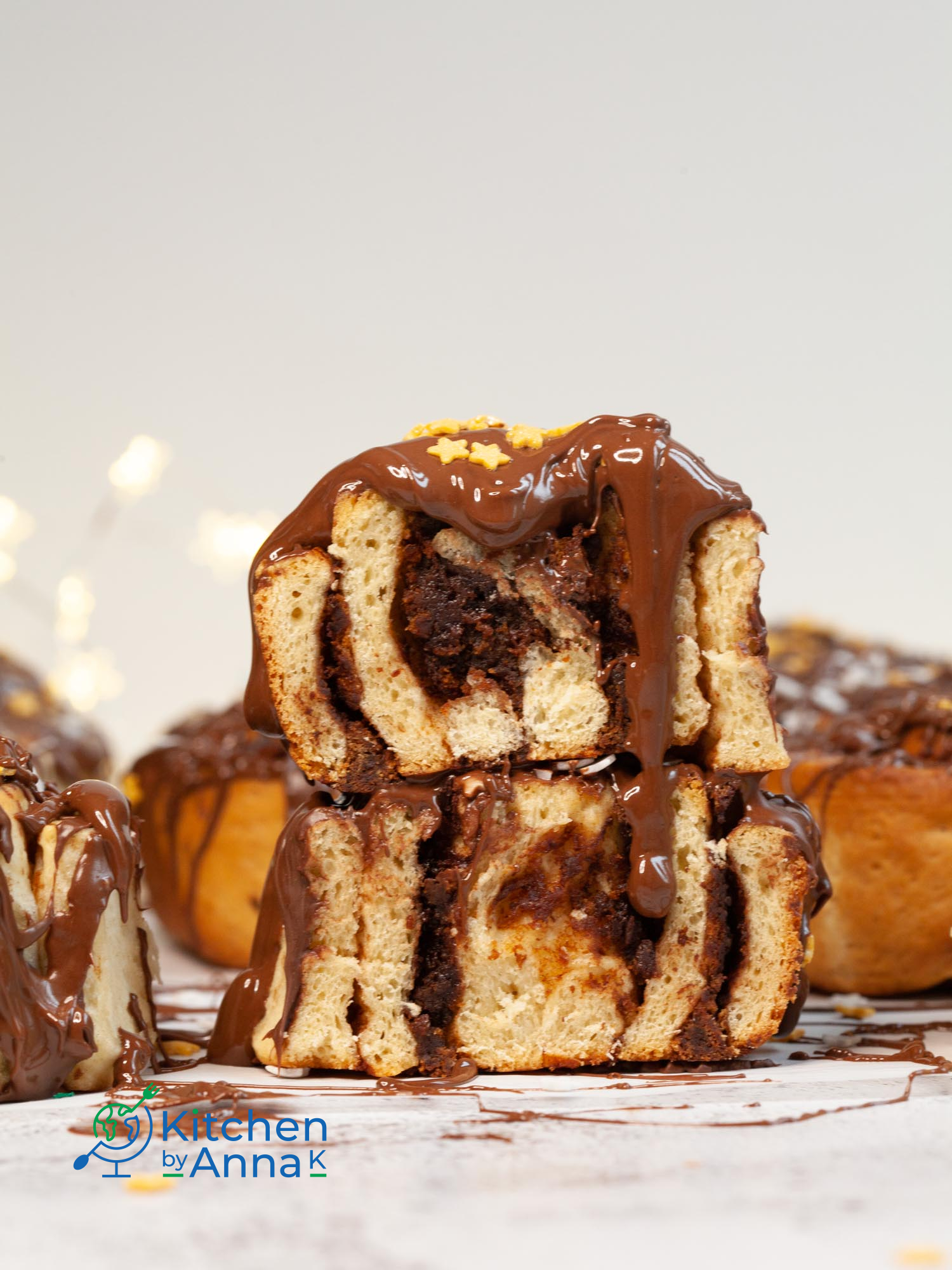 Gingerbread and chocolate rolls