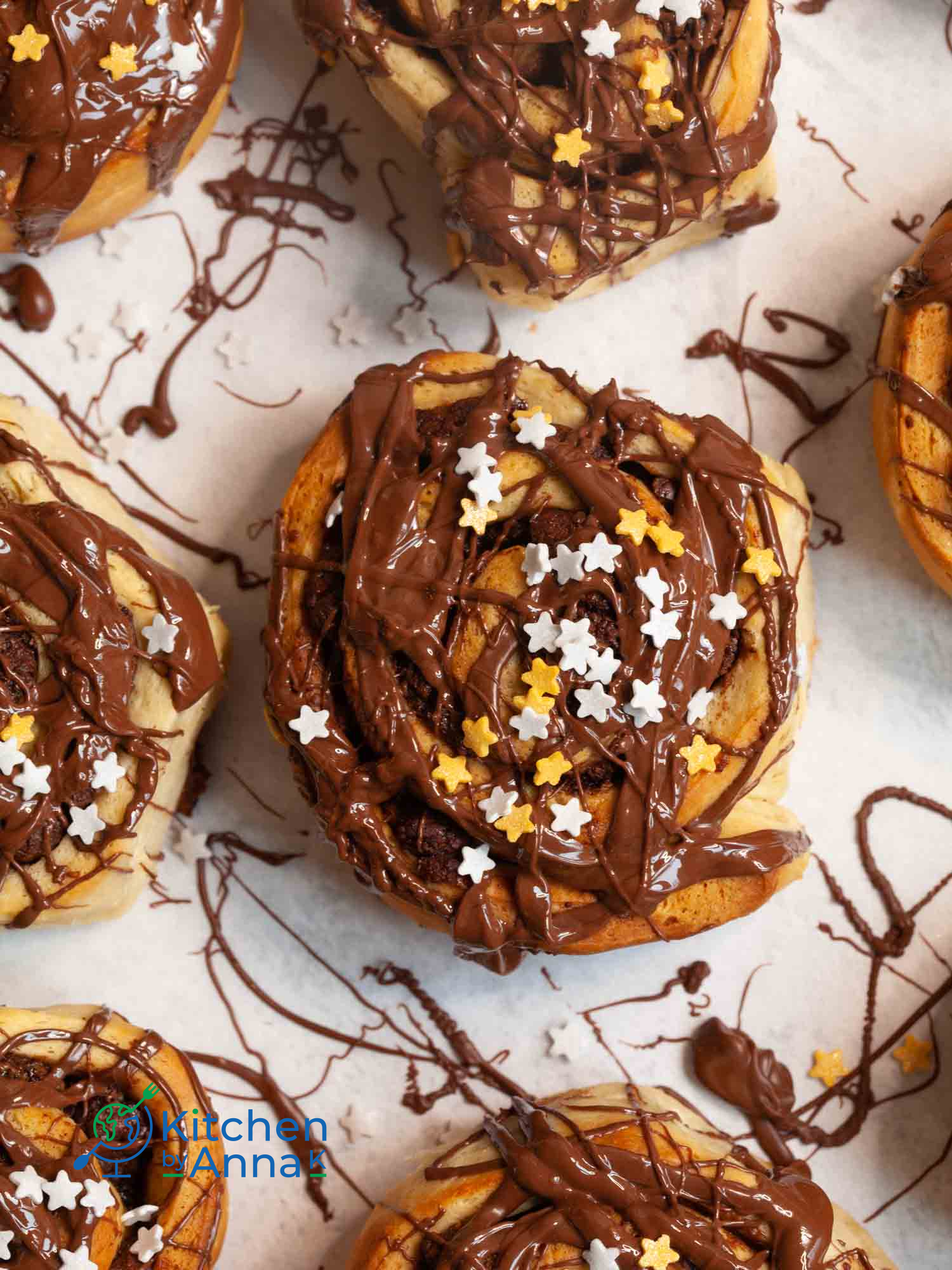 Gingerbread and chocolate rolls