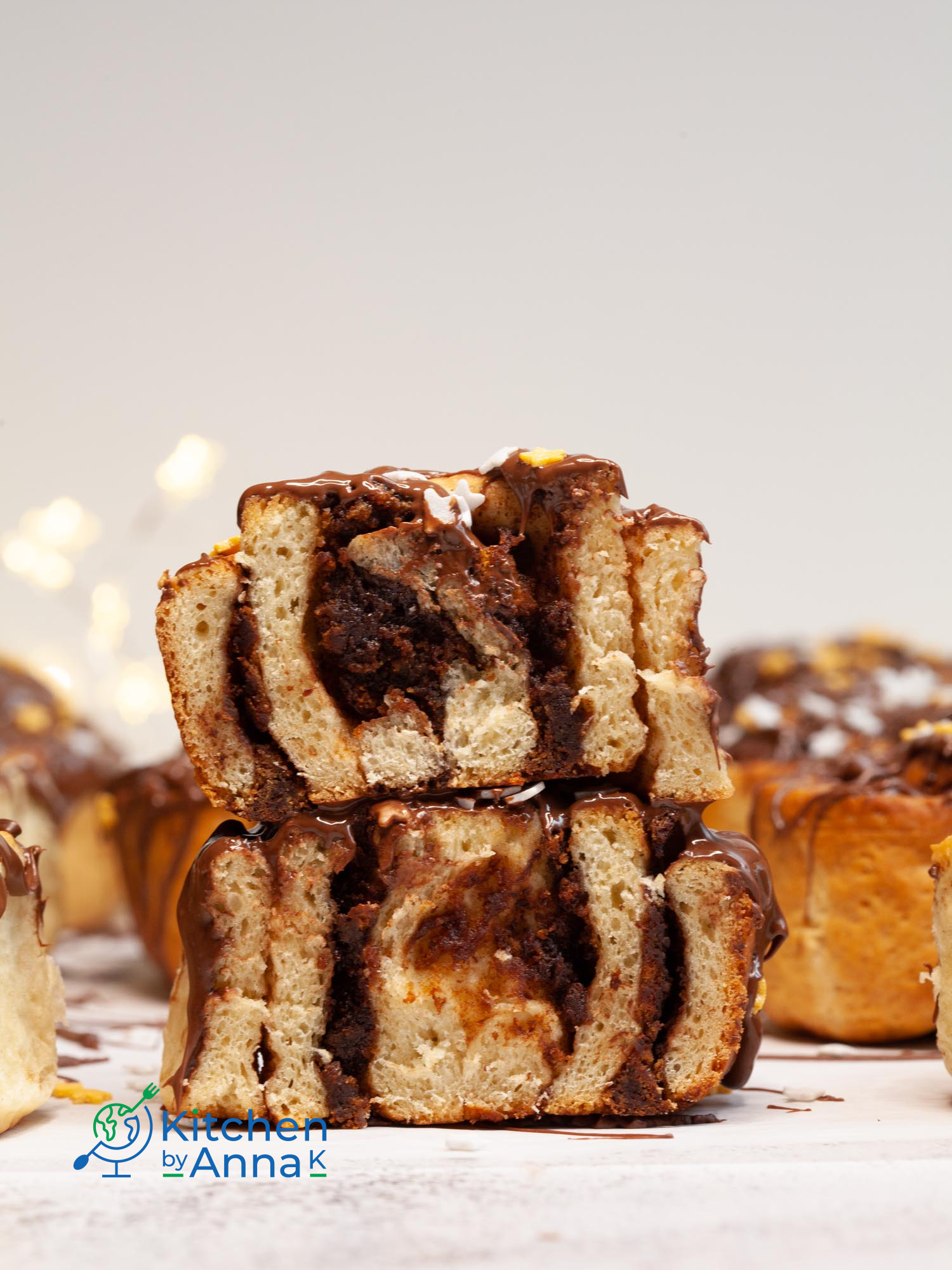 Gingerbread and chocolate rolls