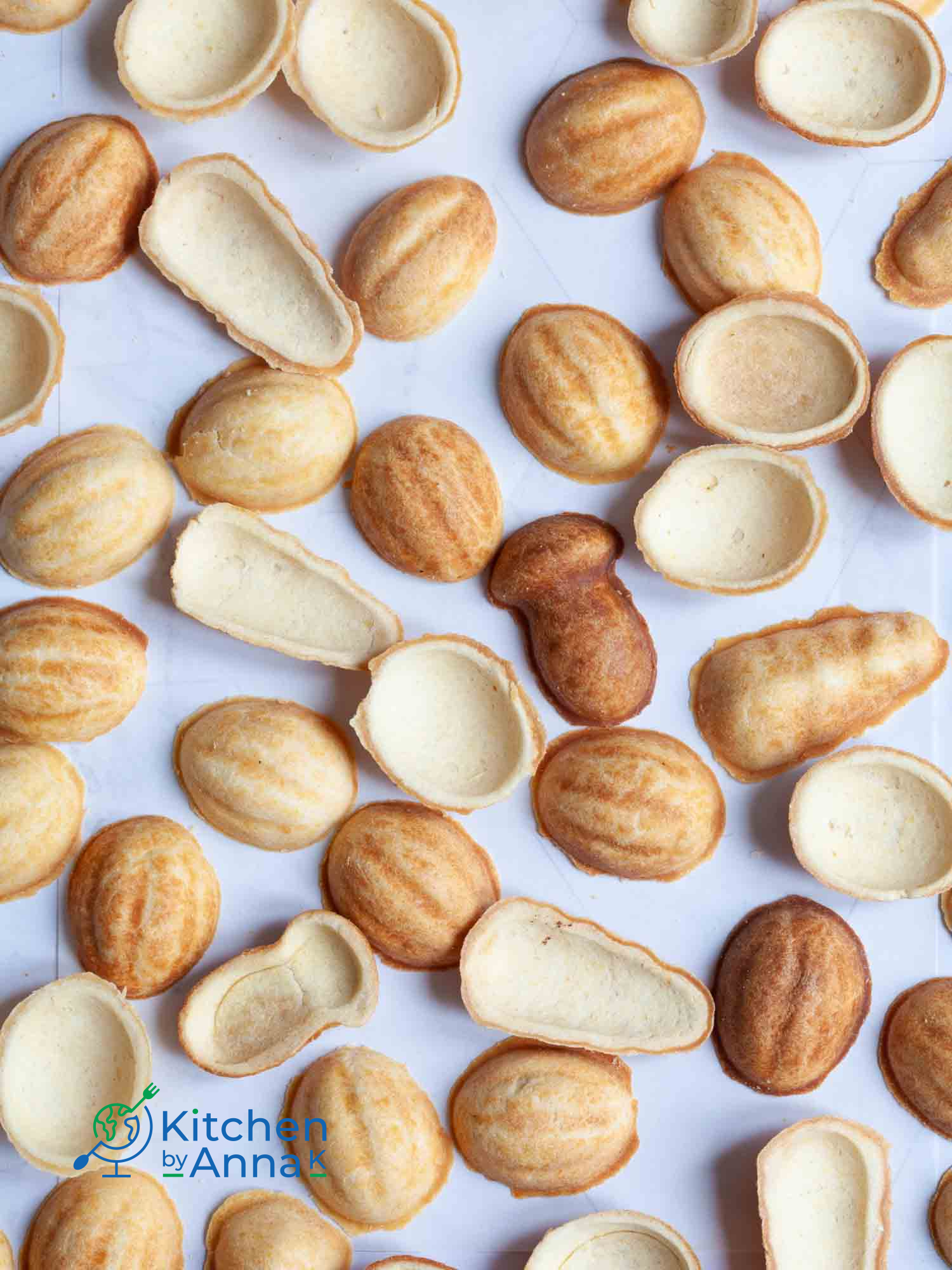 Orzeszki-Polish walnut shaped cookies filled with buttercream