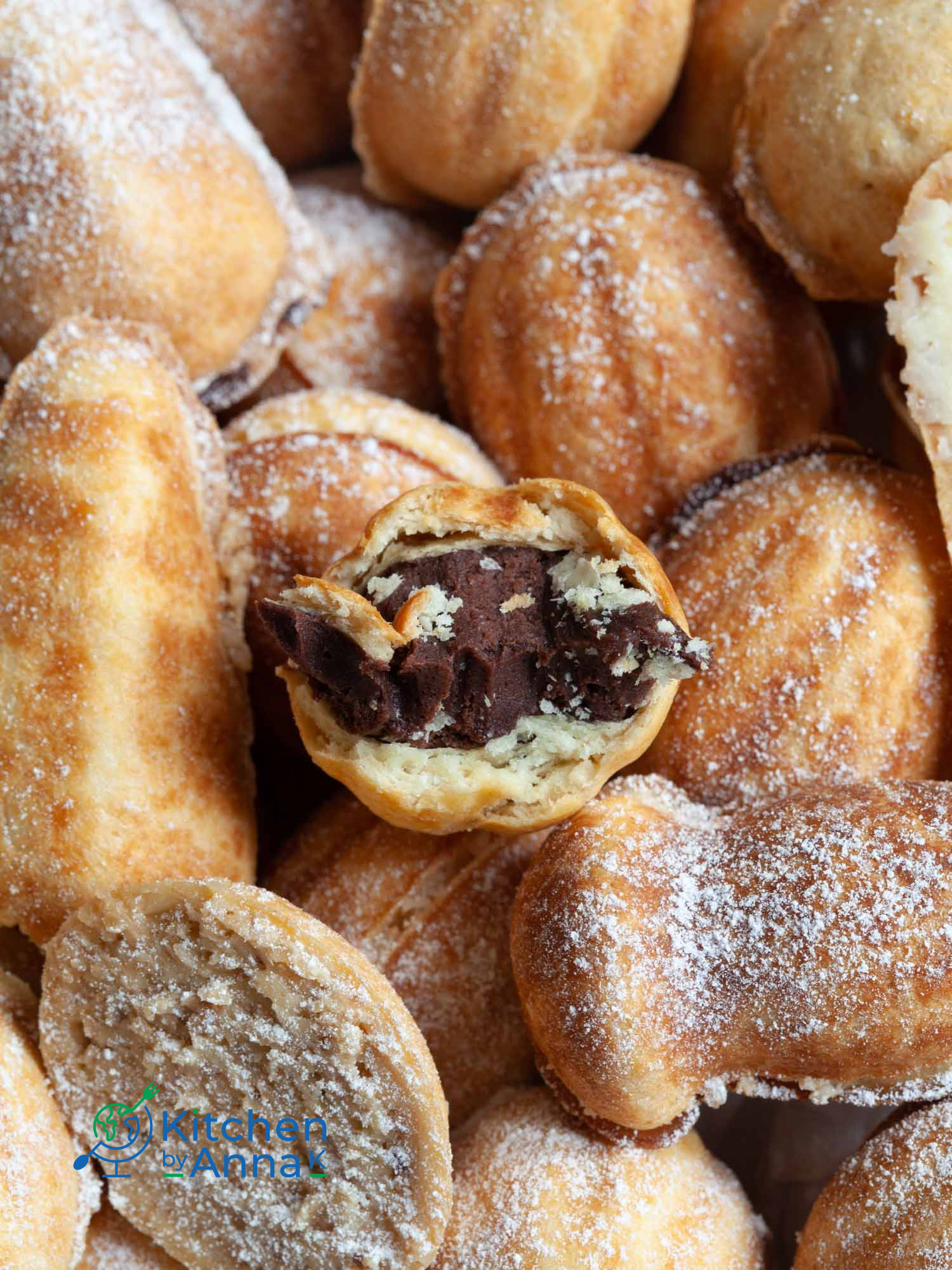 Orzeszki-Polish walnut shaped cookies filled with buttercream