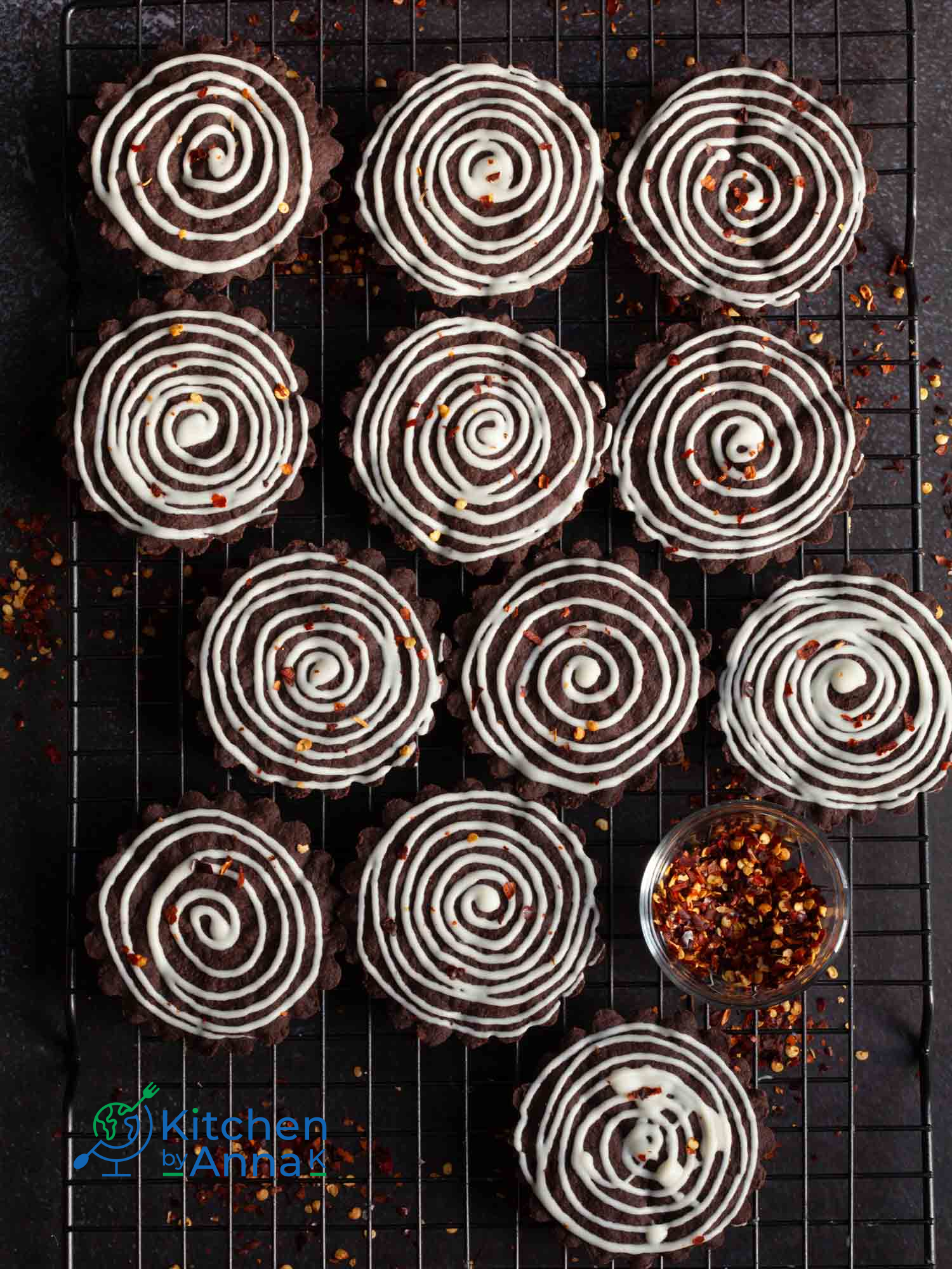 Chocolate and chili shortbread