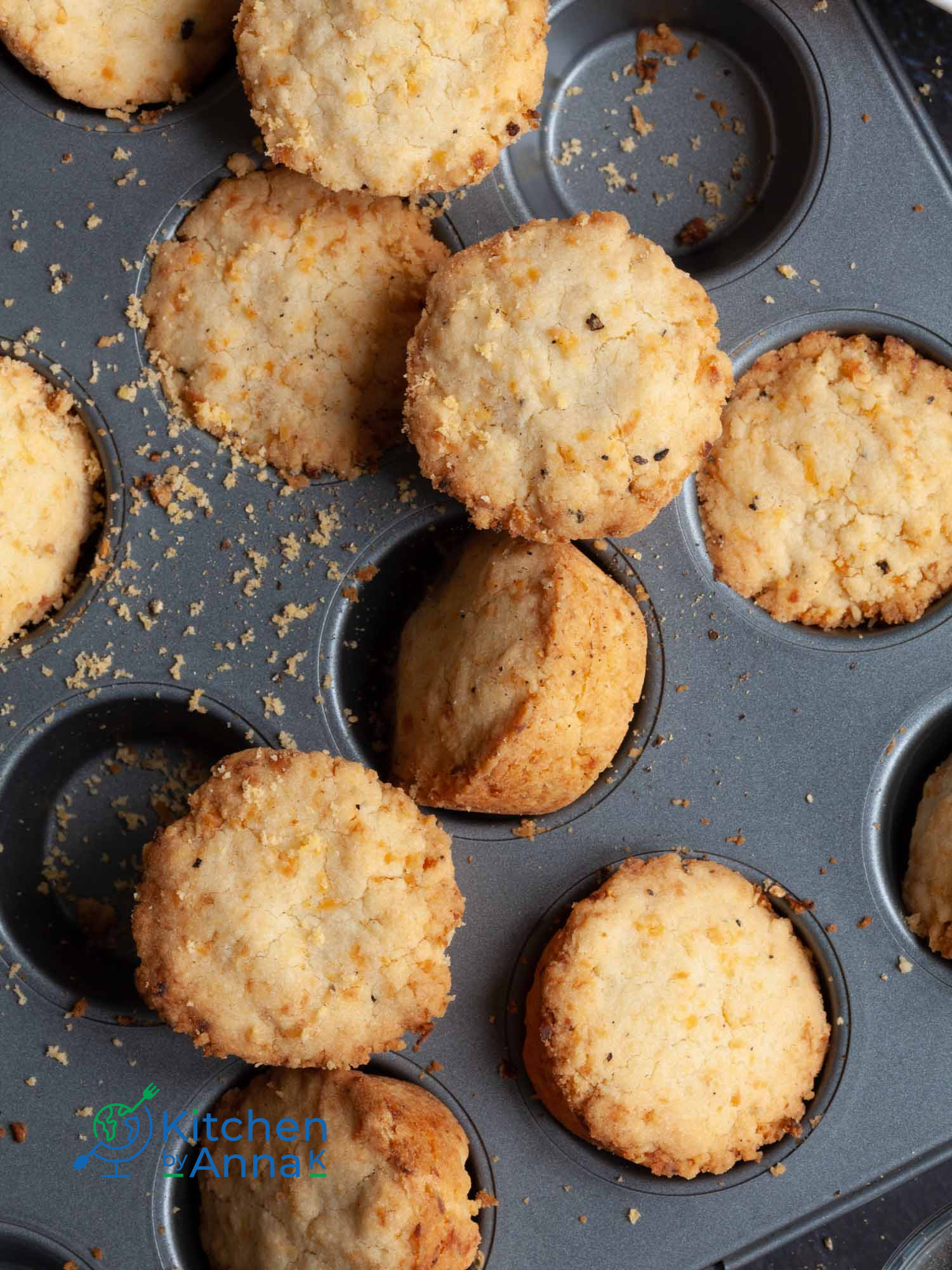 Cured egg yolk shortbread bites