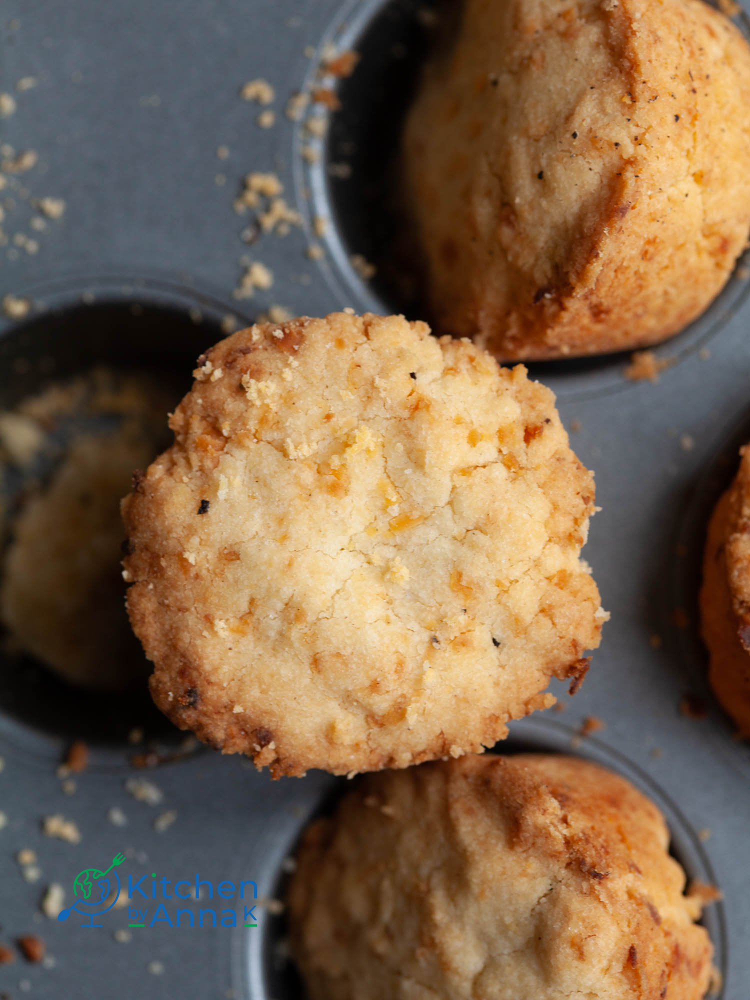 Cured egg yolk shortbread bites