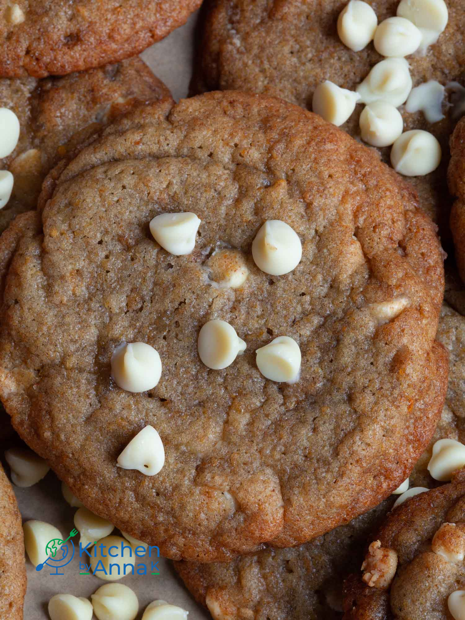 Ginger persimmon white chocolate chip cookies