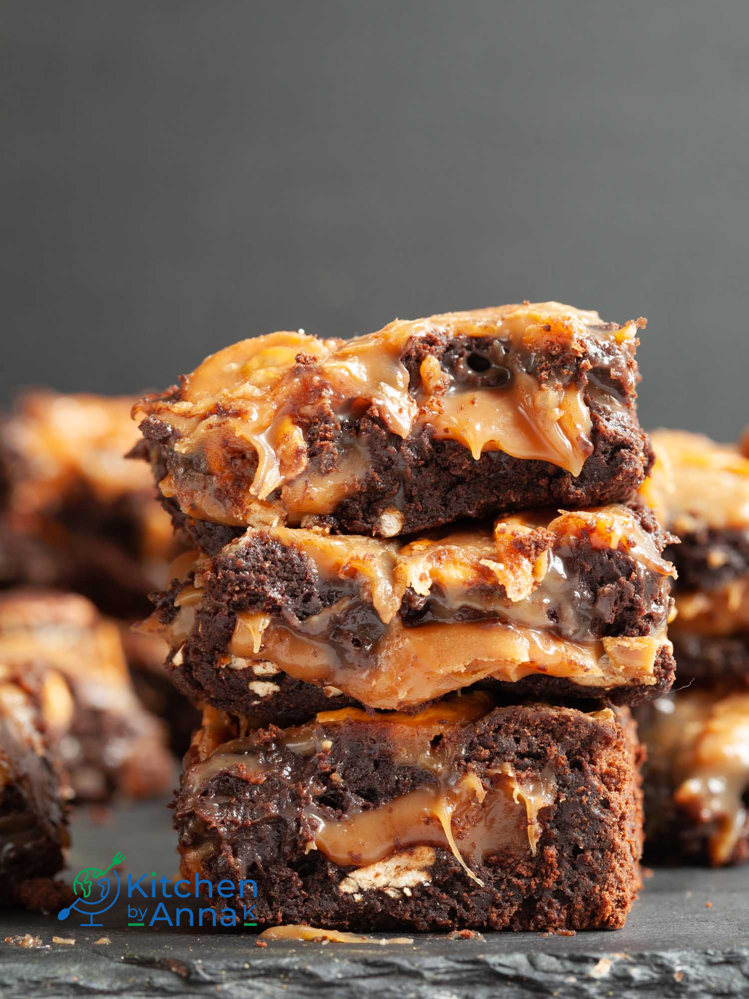 Salted caramel pretzel brownies