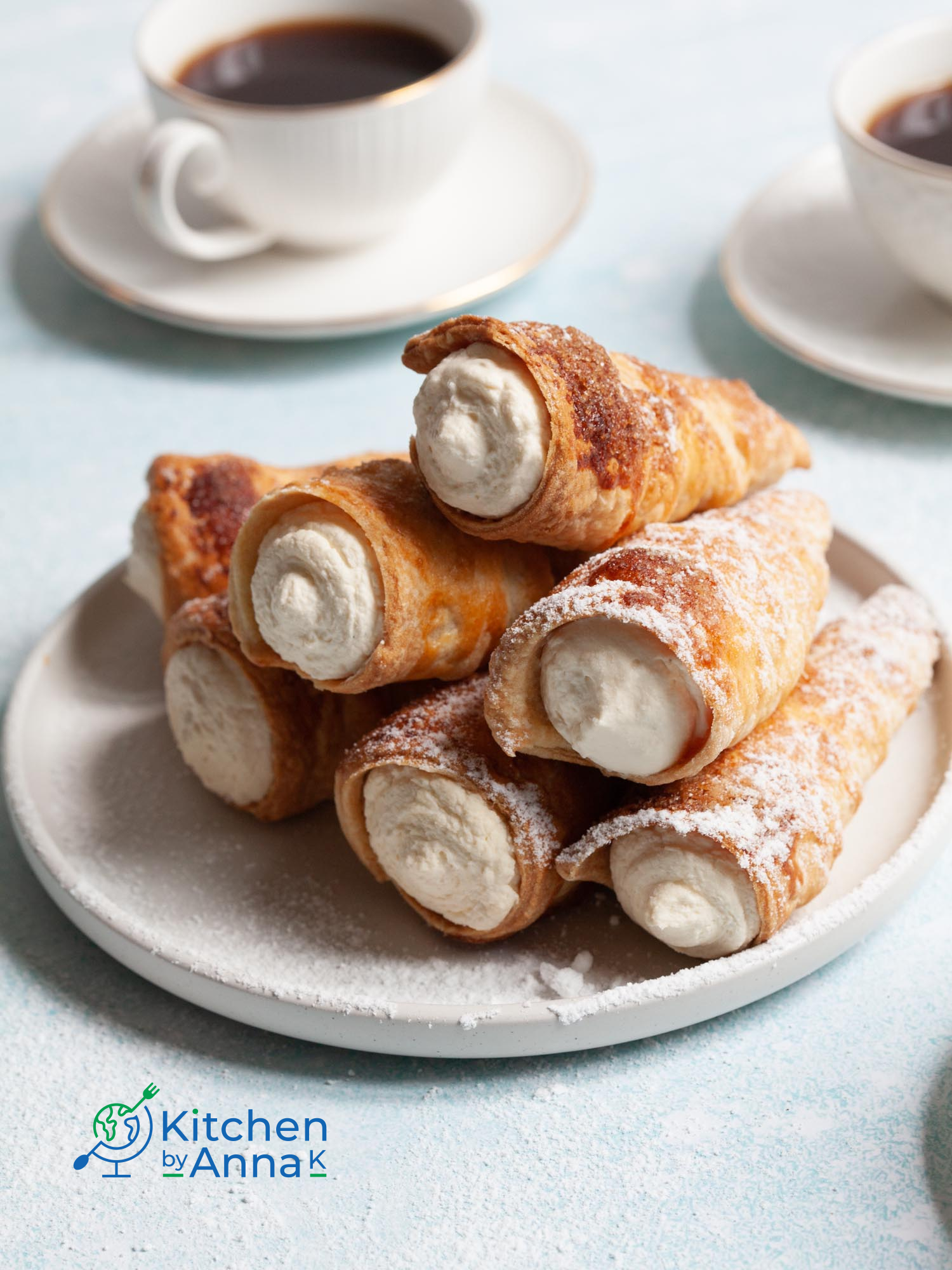 Vanilla cream horns, lady locks cookies