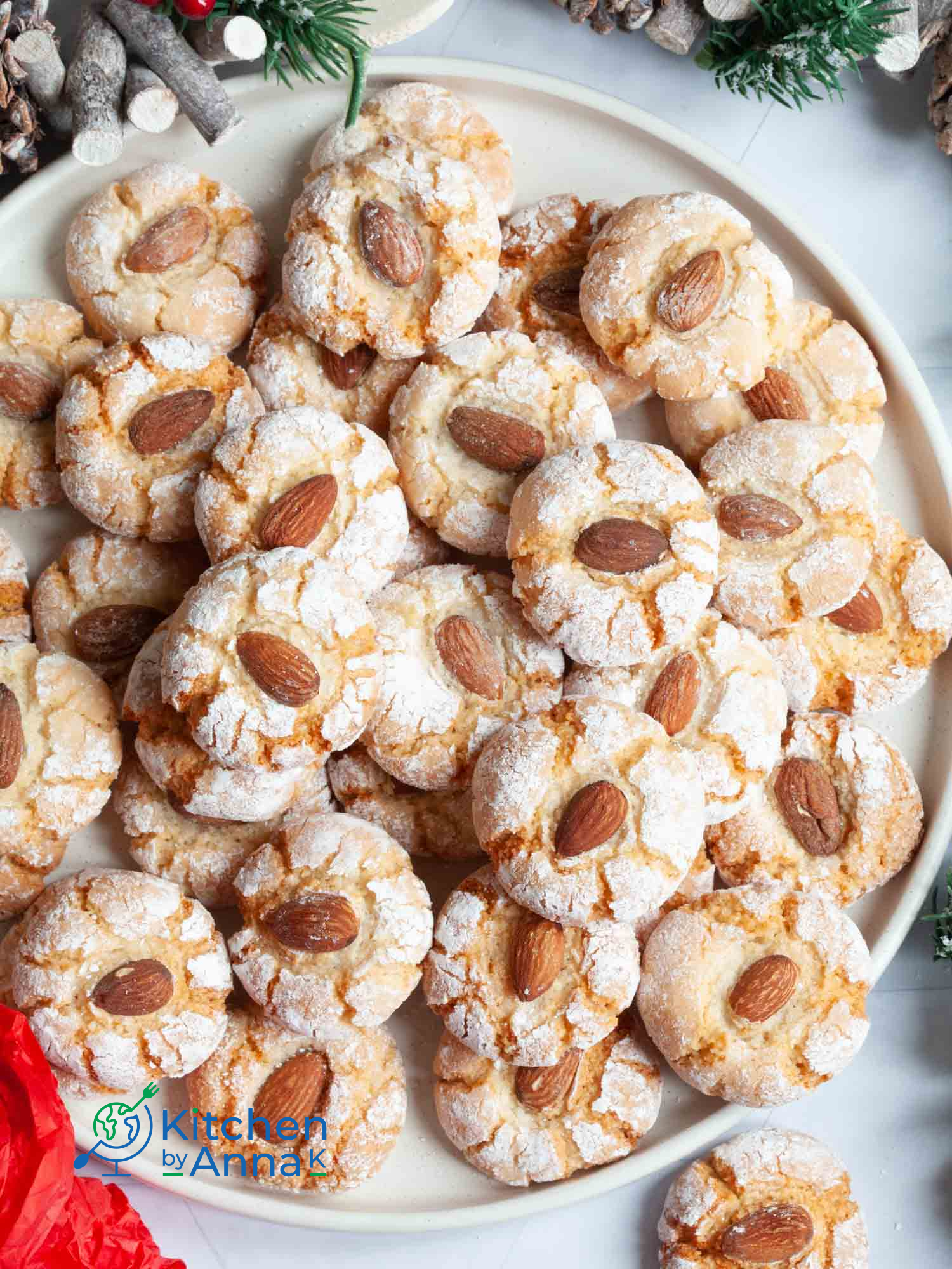 Italian almond amaretti cookies