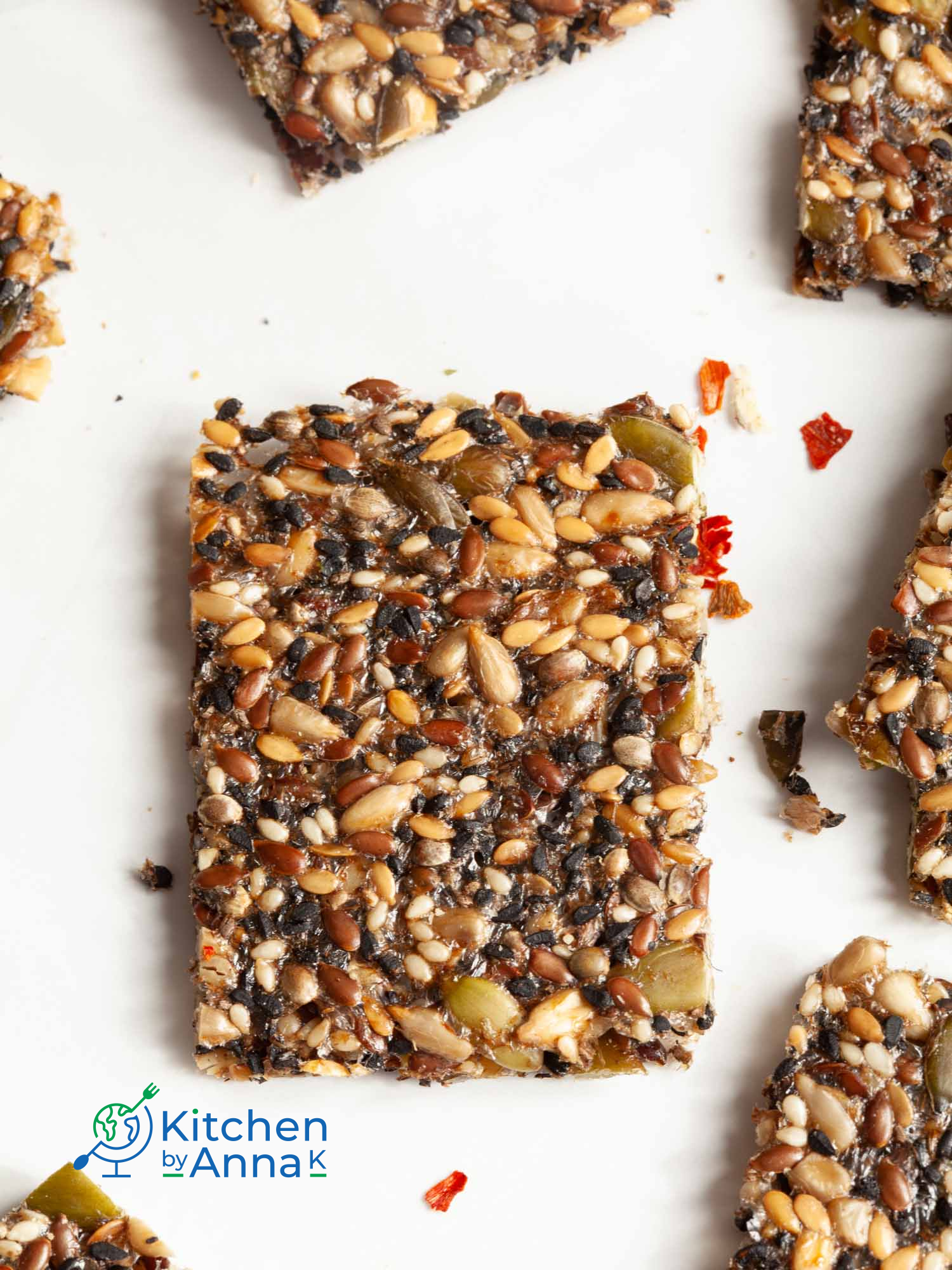 Low-carb seed crackers