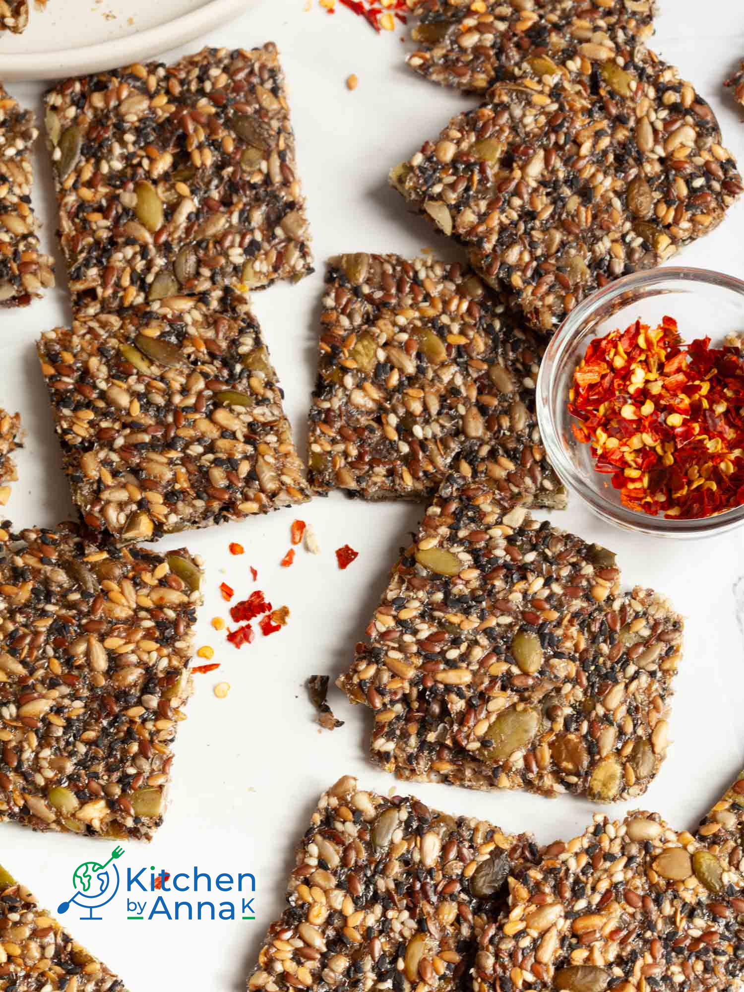 Low-carb seed crackers