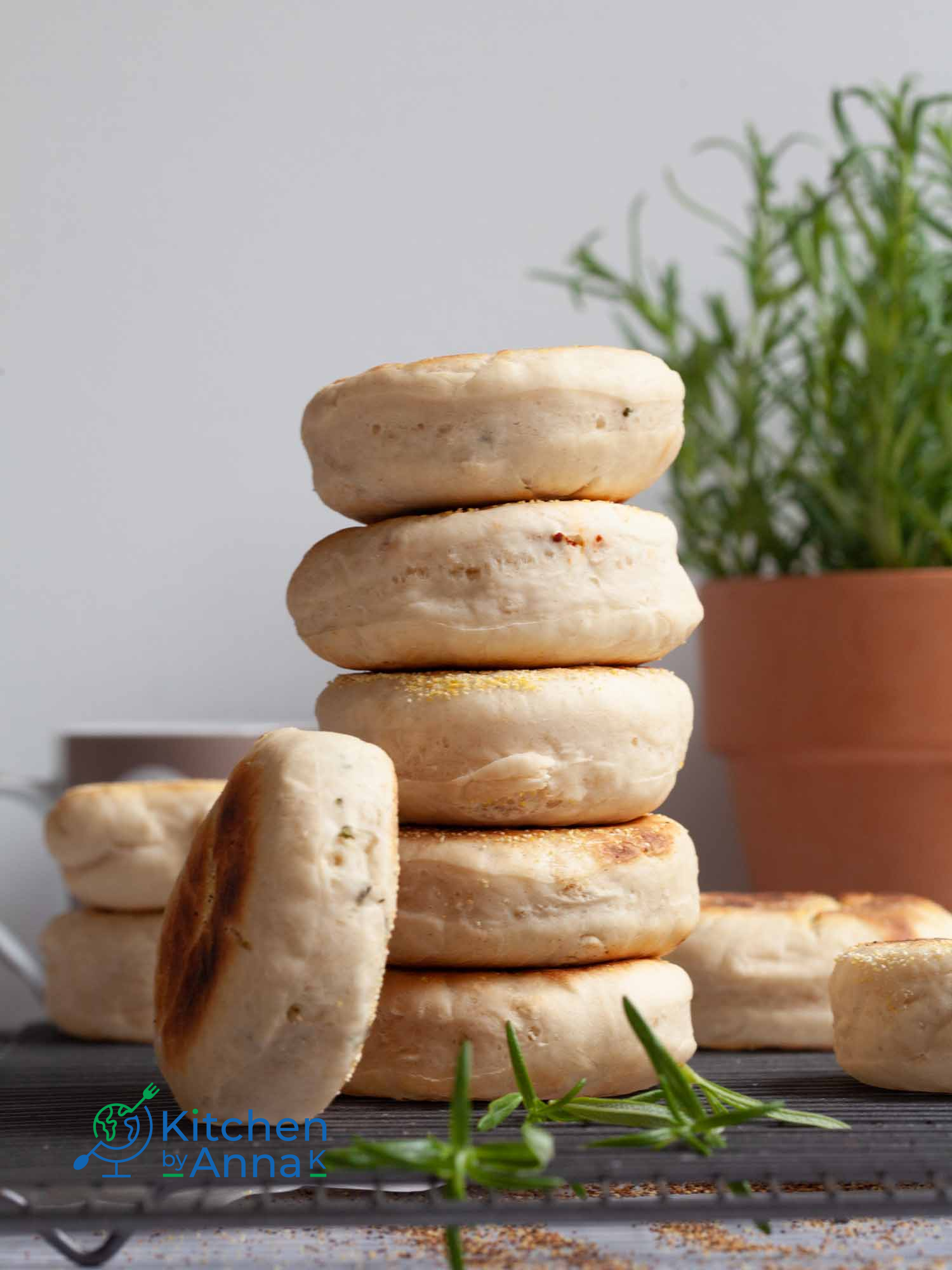 Homemade English muffins
