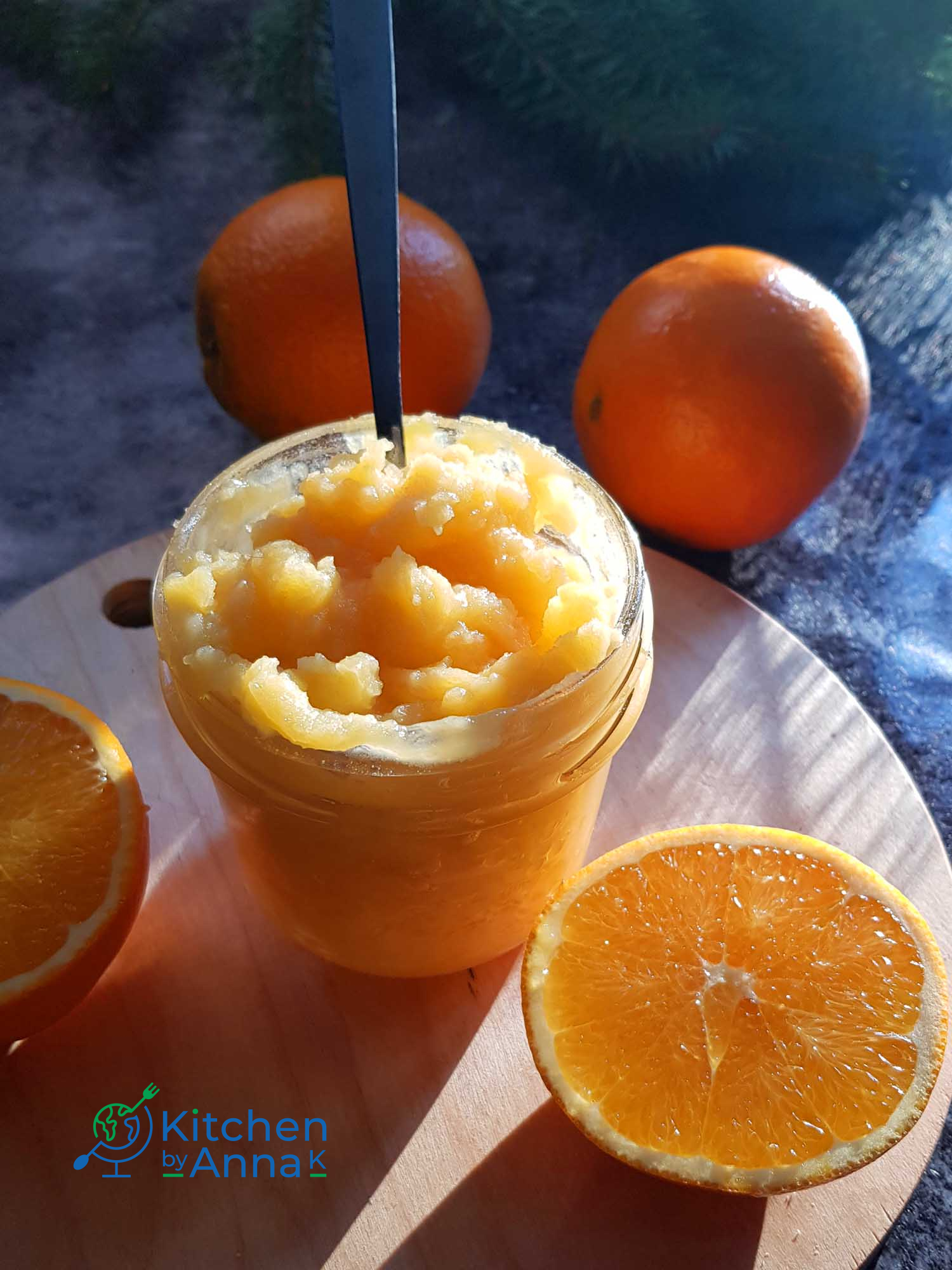 Homemade orange curd