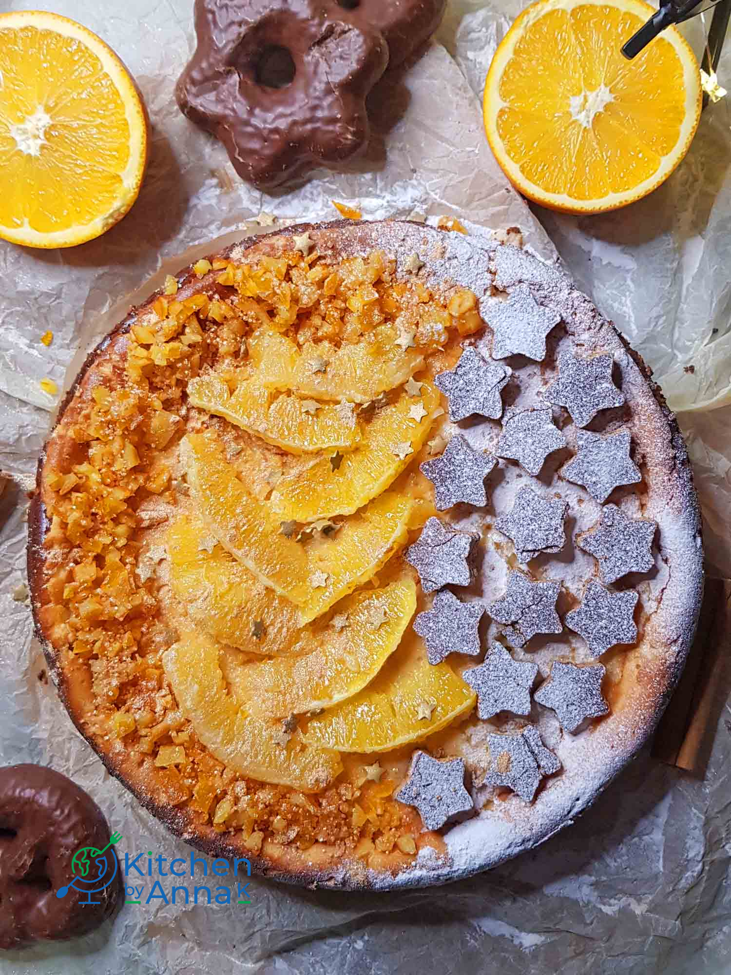 Orange and gingerbread cheesecake
